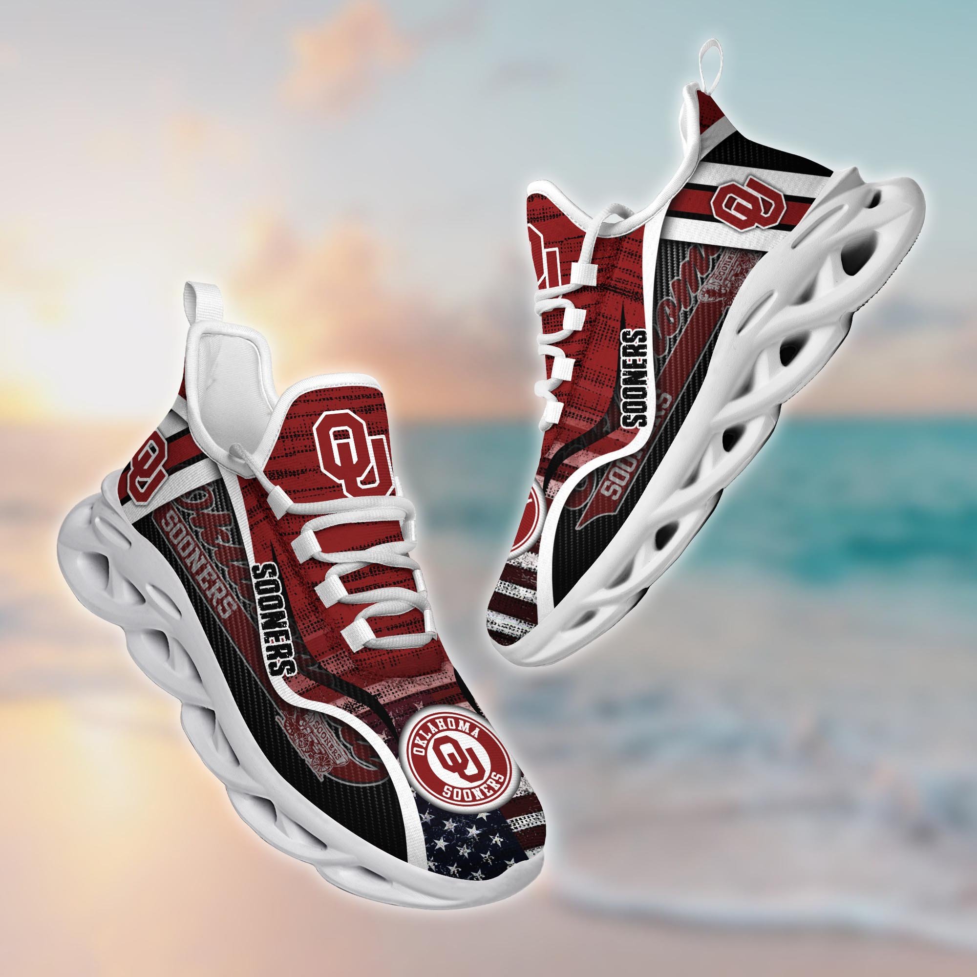 Oklahoma Sooners Custom Sports Clunky Sneakers For Sports Fans, Gift For Football Lovers TT58961