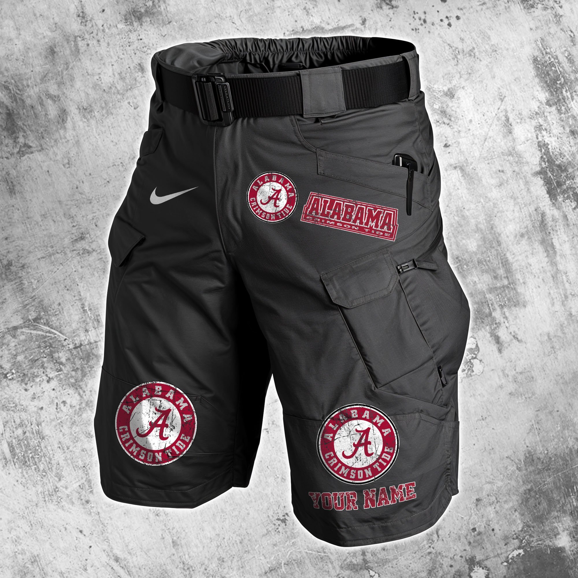 Alabama Crimson Tide  Men Cargo Shorts Custom Your Name, Football Lovers Clothings, Gifts For Football Lovers  EHIVM-59607