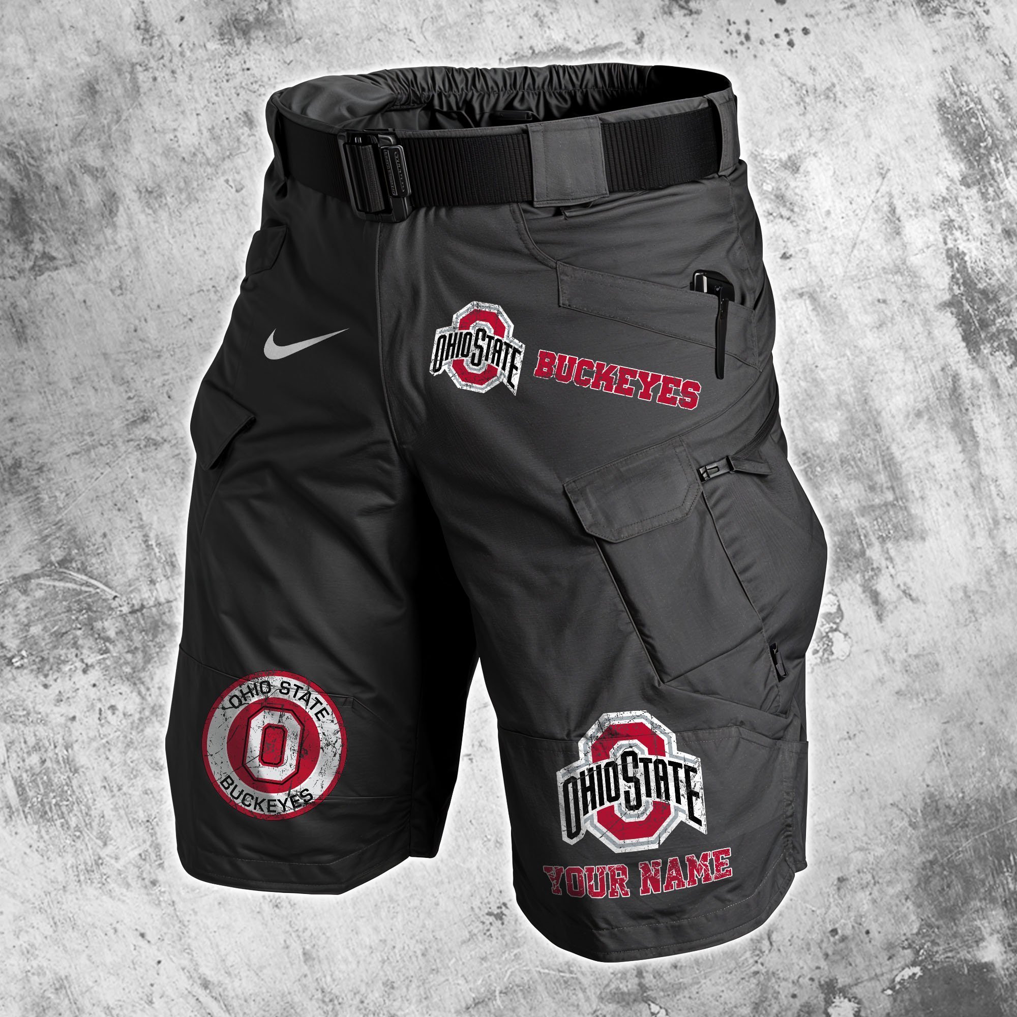 Ohio State Buckeyes  Men Cargo Shorts Custom Your Name, Football Lovers Clothings, Gifts For Football Lovers  EHIVM-59607