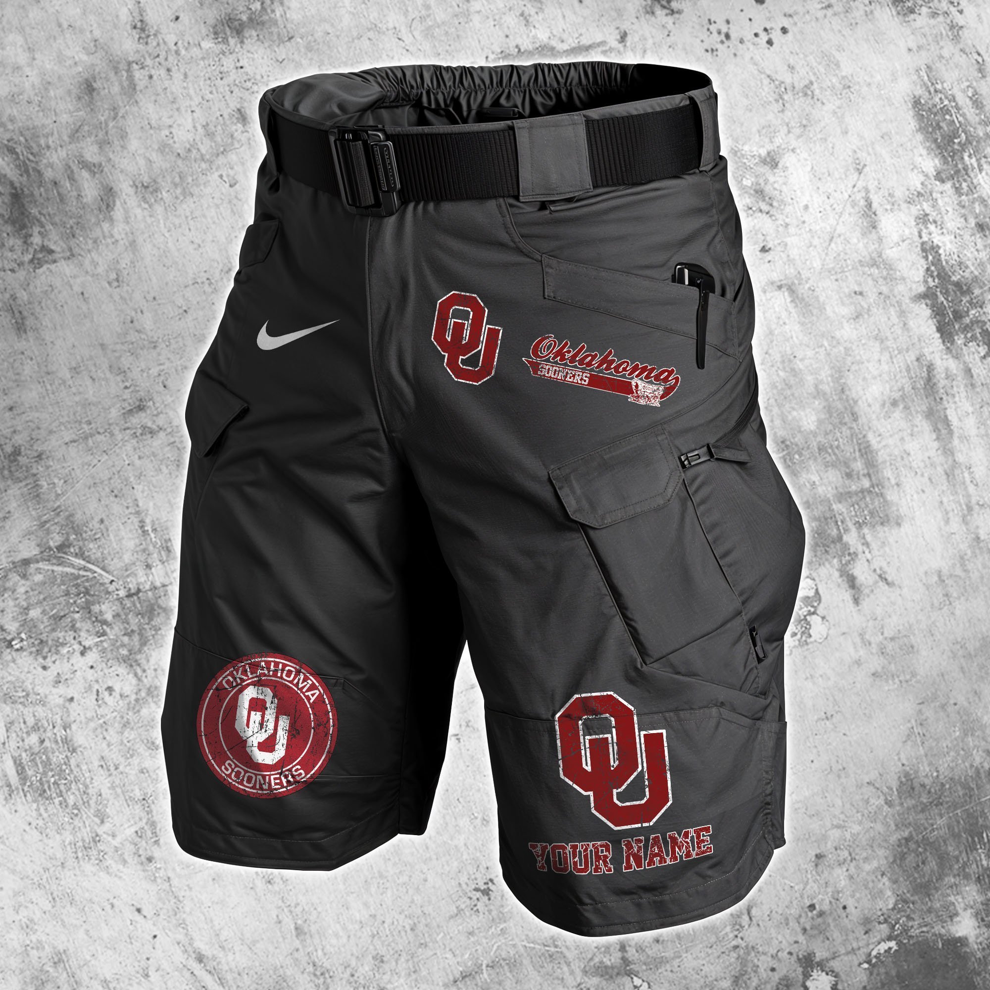 Oklahoma Sooners  Men Cargo Shorts Custom Your Name, Football Lovers Clothings, Gifts For Football Lovers  EHIVM-59607