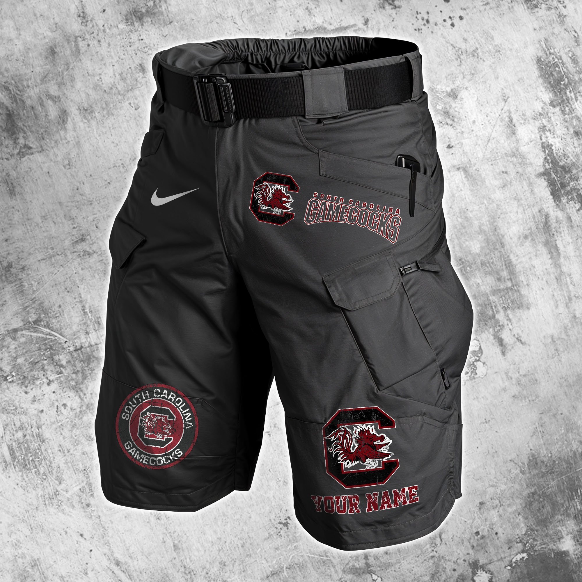 South Carolina Gamecocks  Men Cargo Shorts Custom Your Name, Football Lovers Clothings, Gifts For Football Lovers  EHIVM-59607