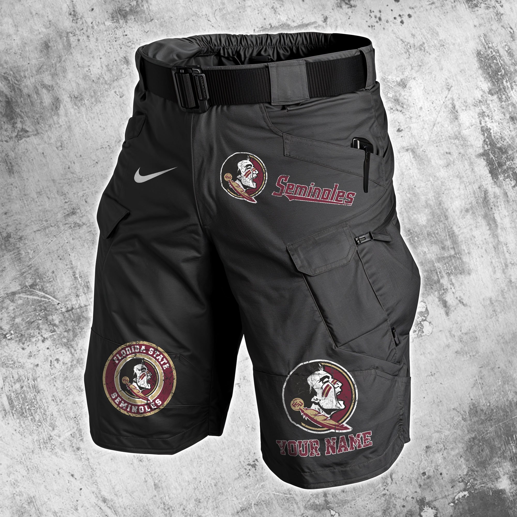 Florida State Seminoles  Men Cargo Shorts Custom Your Name, Football Lovers Clothings, Gifts For Football Lovers  EHIVM-59607