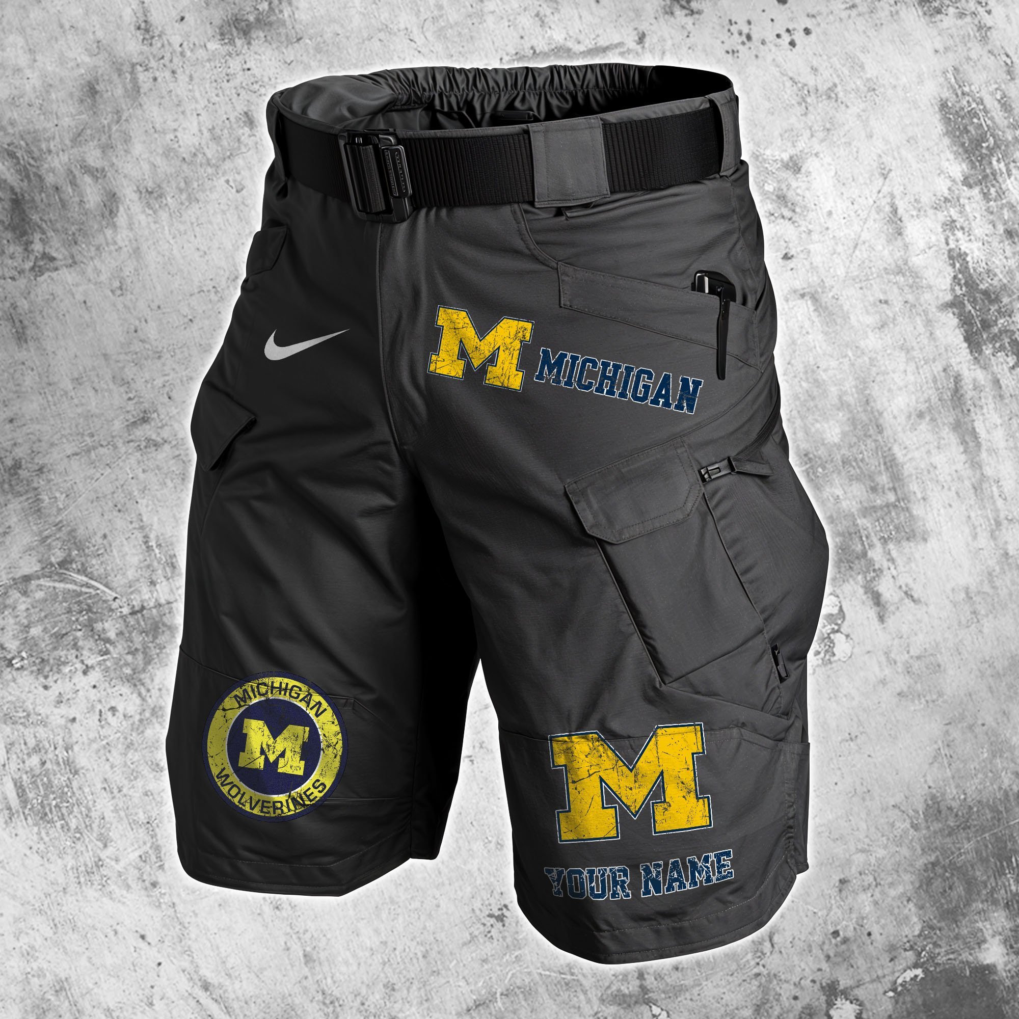 Michigan Wolverines  Men Cargo Shorts Custom Your Name, Football Lovers Clothings, Gifts For Football Lovers  EHIVM-59607