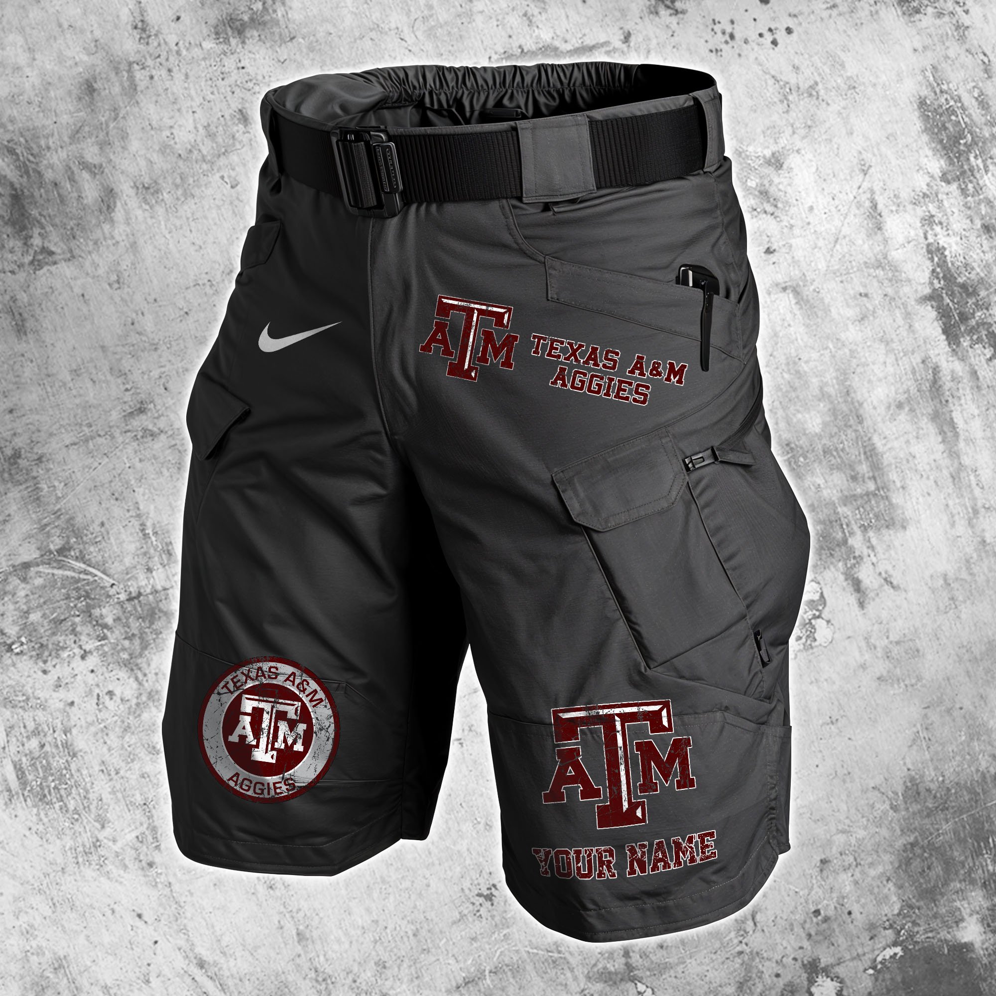 Texas A&M Aggies  Men Cargo Shorts Custom Your Name, Football Lovers Clothings, Gifts For Football Lovers  EHIVM-59607