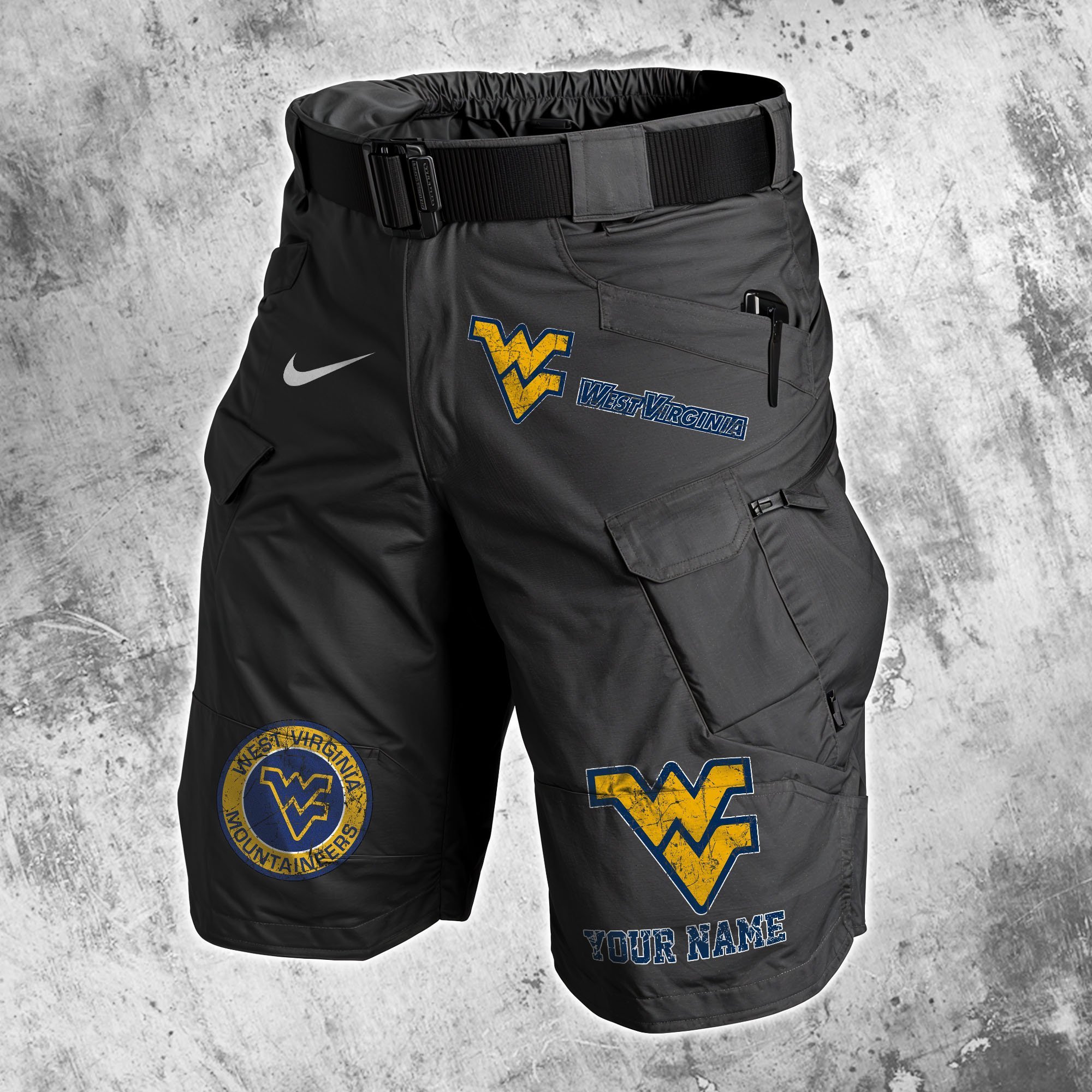 West Virginia Mountaineers  Men Cargo Shorts Custom Your Name, Football Lovers Clothings, Gifts For Football Lovers  EHIVM-59607