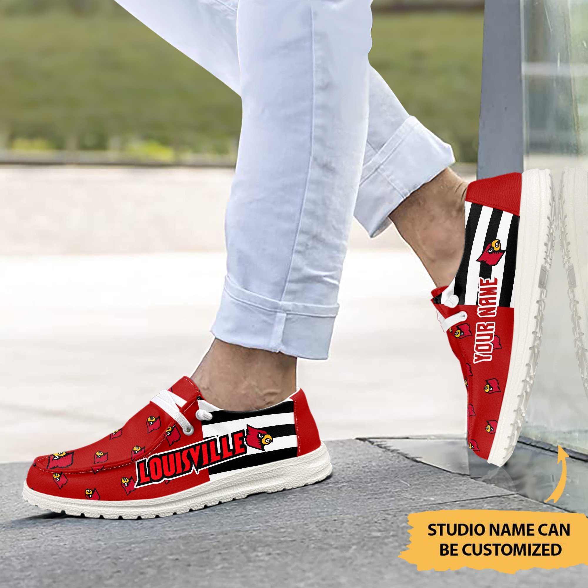 Louisville Cardinals Hey-D Shoes custom