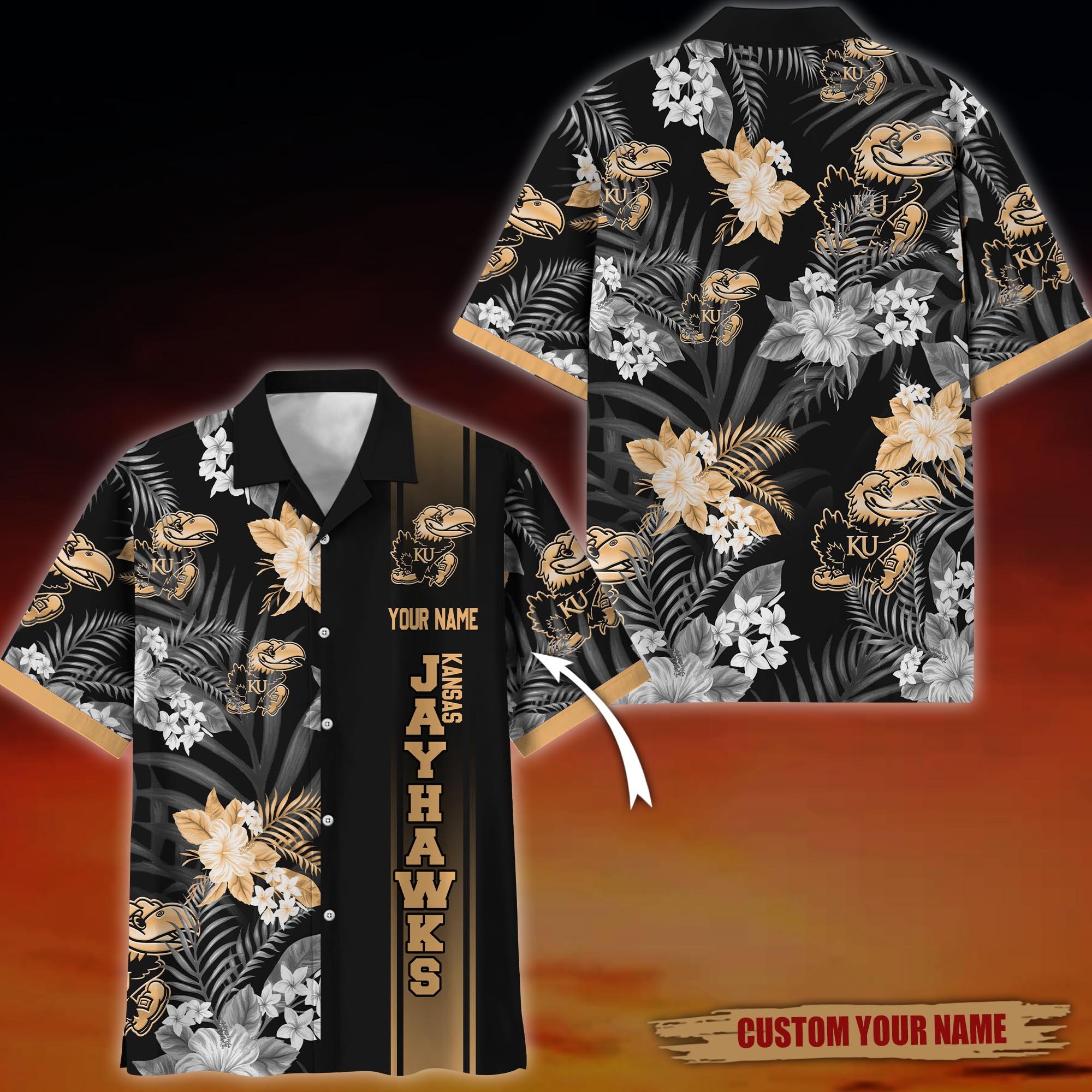 Kansas Jayhawks Hawaiian Shirt custom 60076