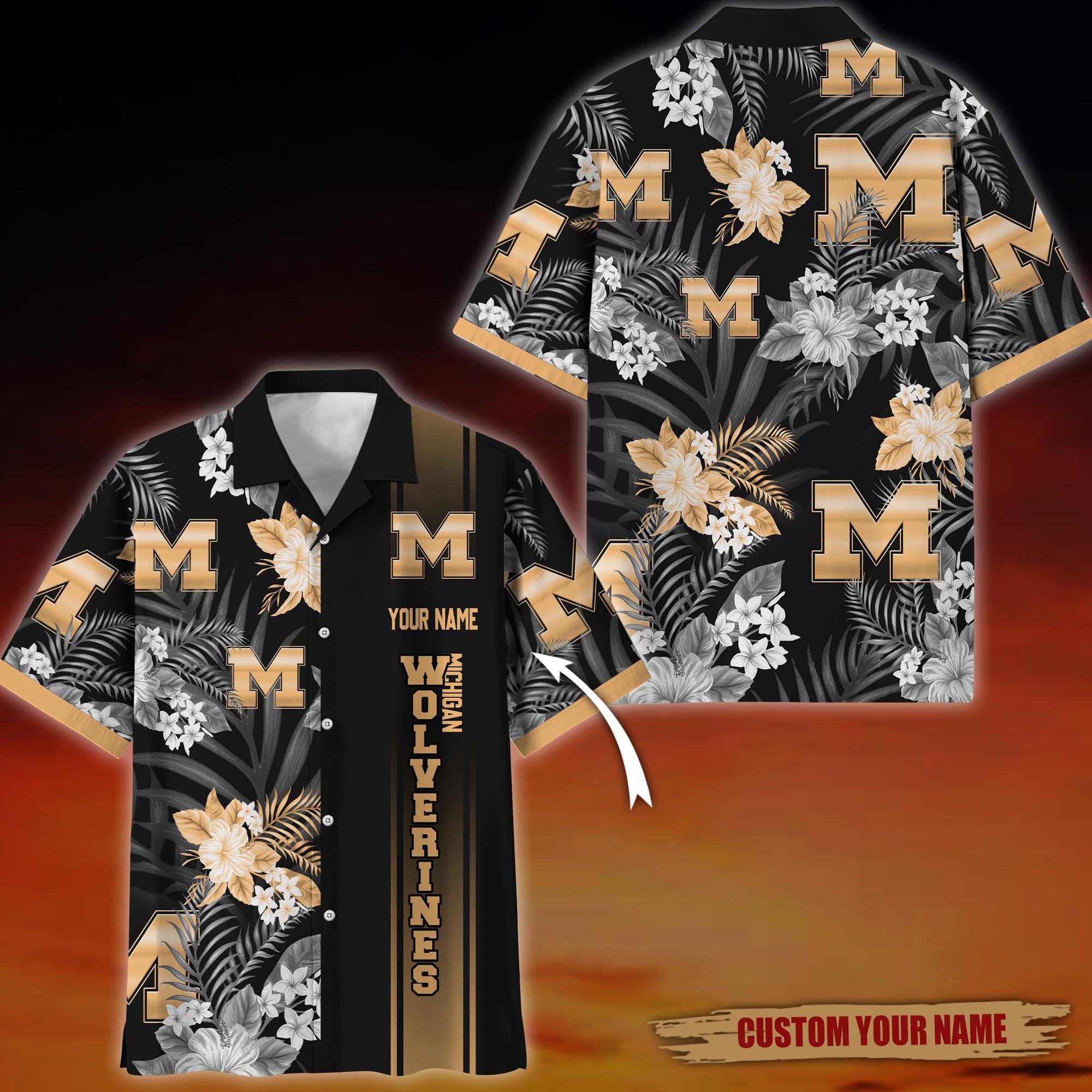 Michigan Wolverines Hawaiian Shirt custom 60076