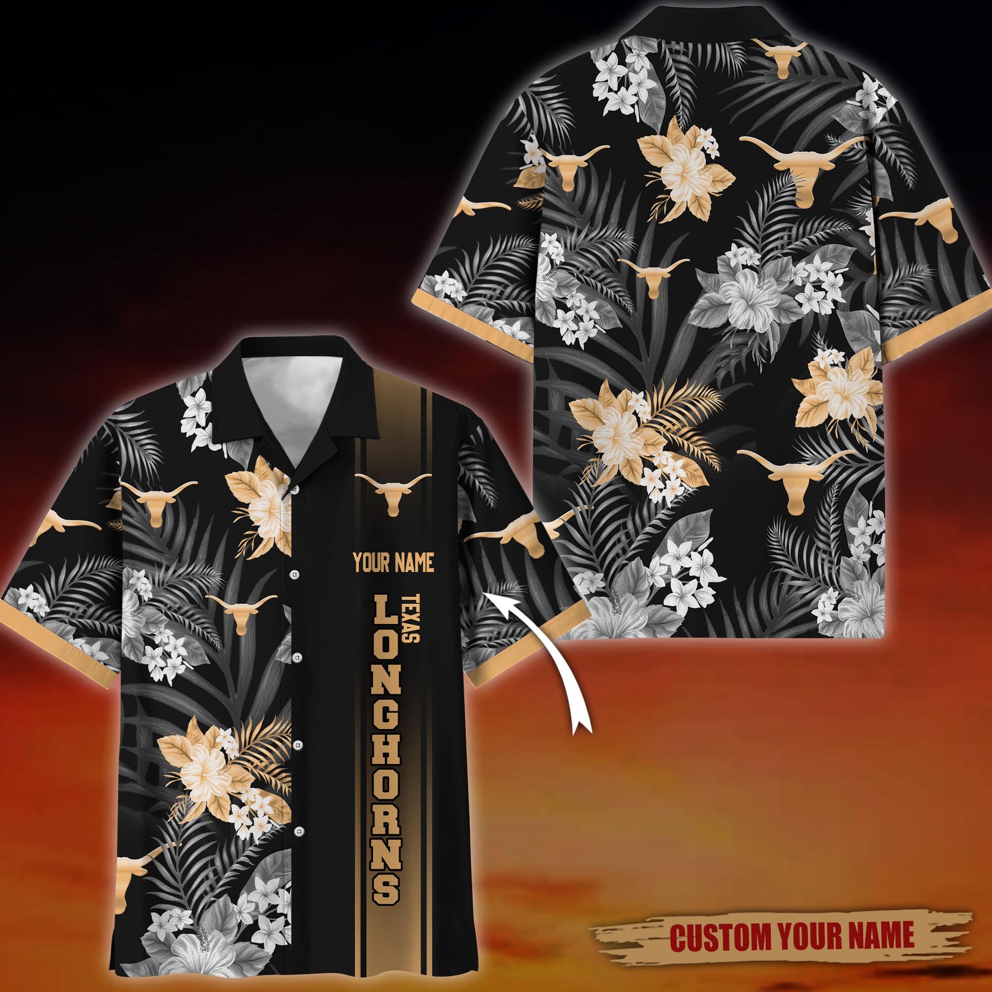 Texas Longhorns Hawaiian Shirt custom 60076