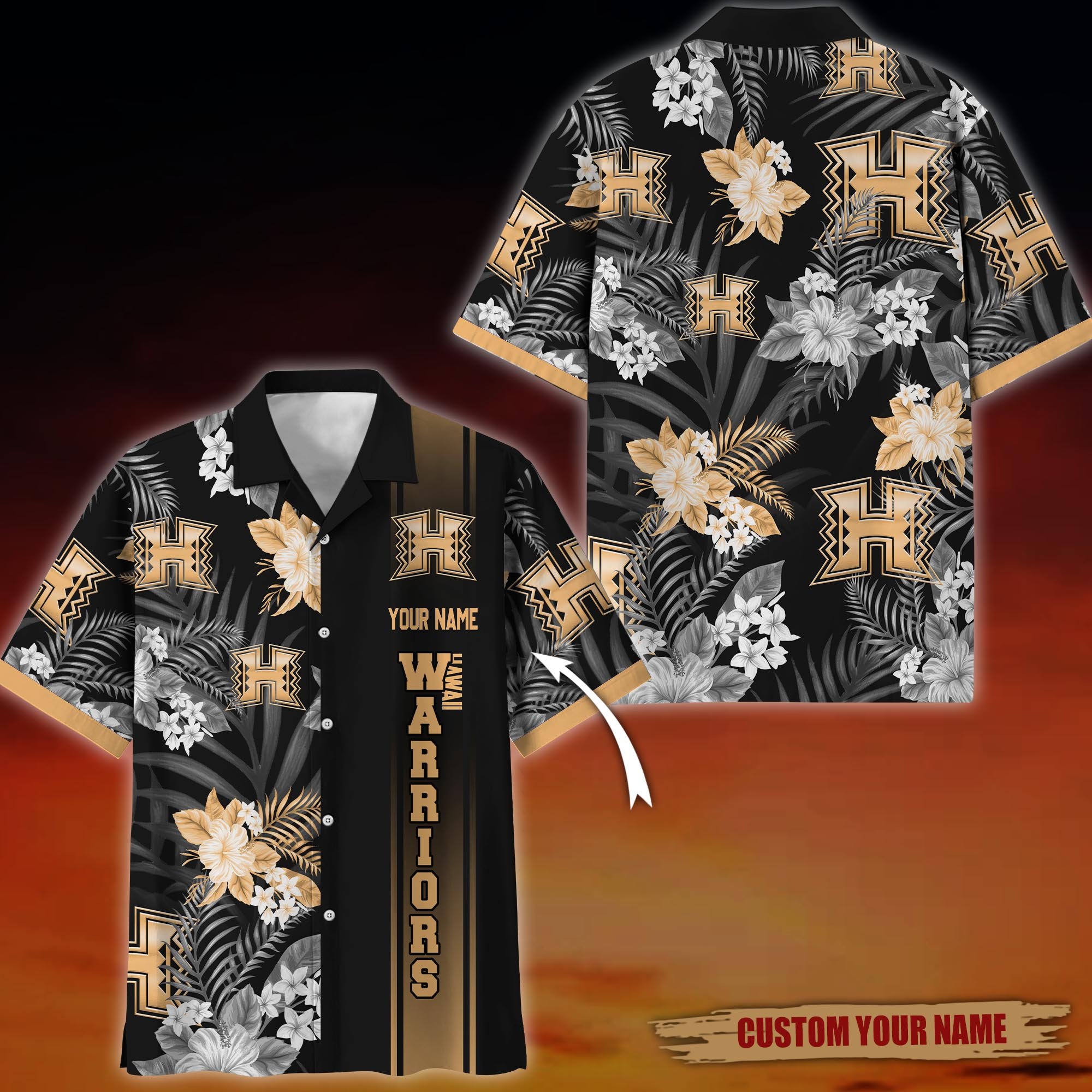 Hawaii Rainbow Warriors Hawaiian Shirt custom 60076
