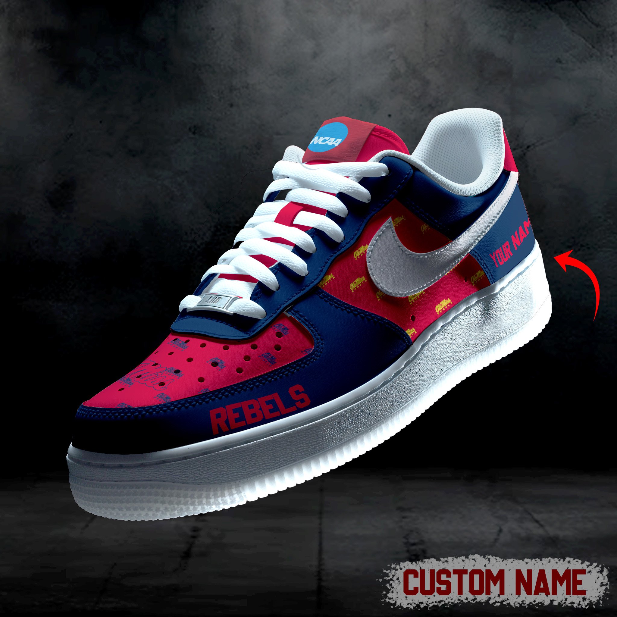 Ole Miss Rebels AF1 Custom 60101