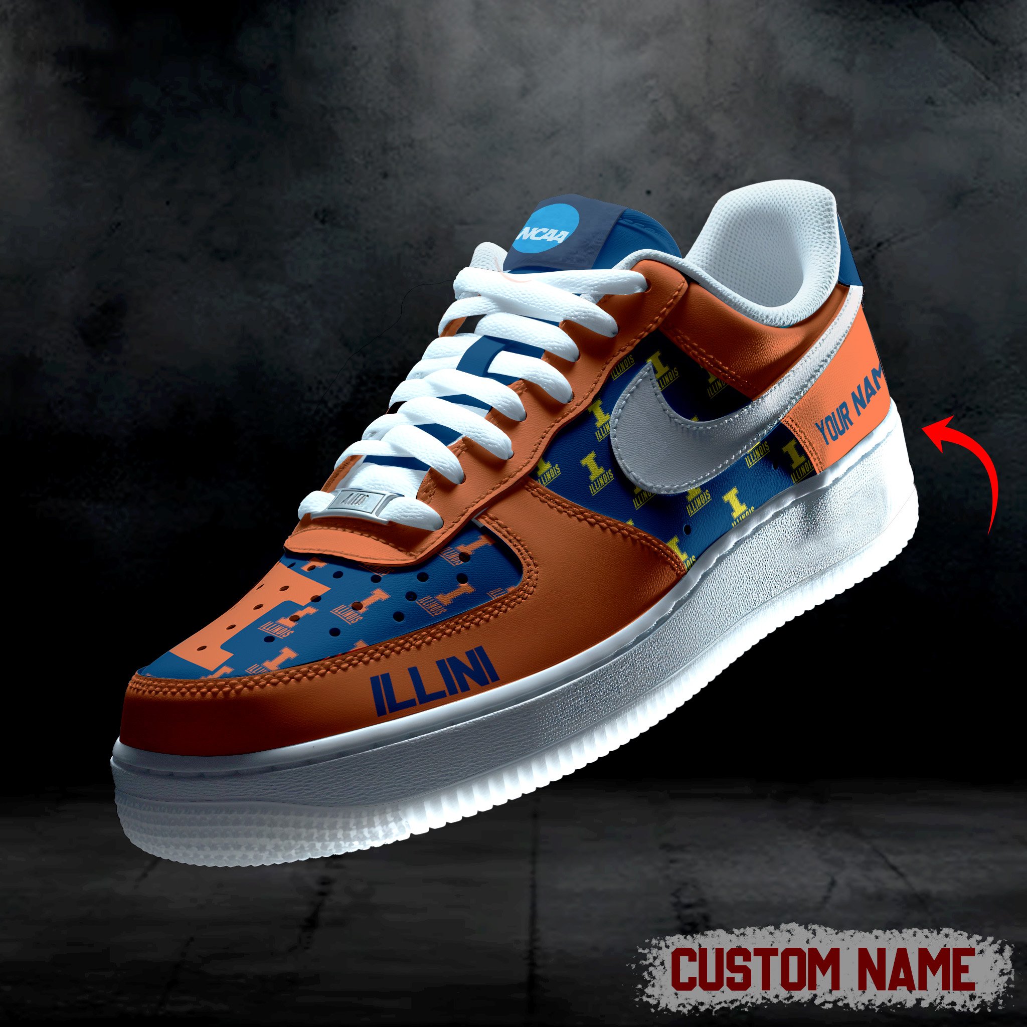 Illinois Fighting Illini AF1 Custom 60101