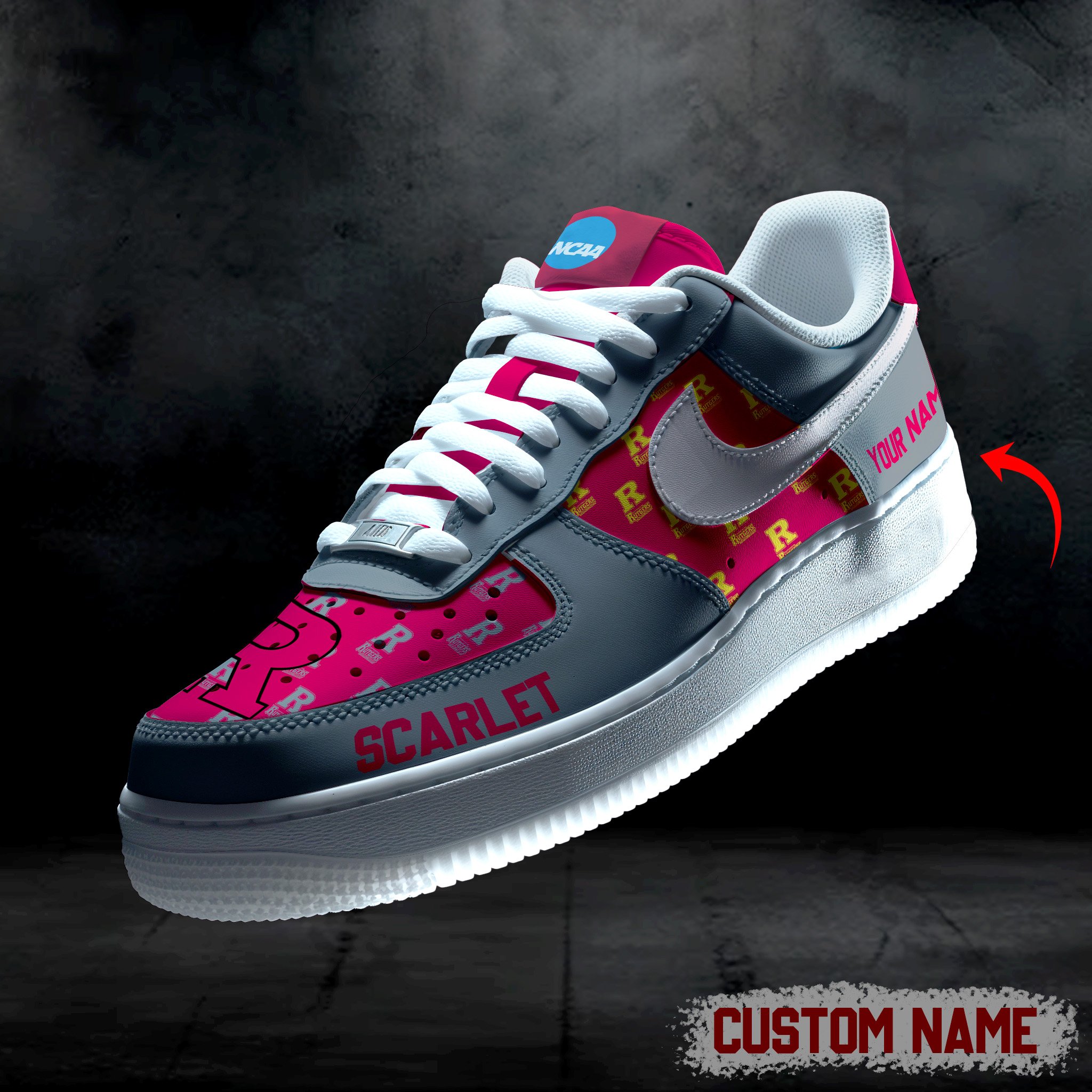 Rutgers Scarlet Knights AF1 Custom 60101