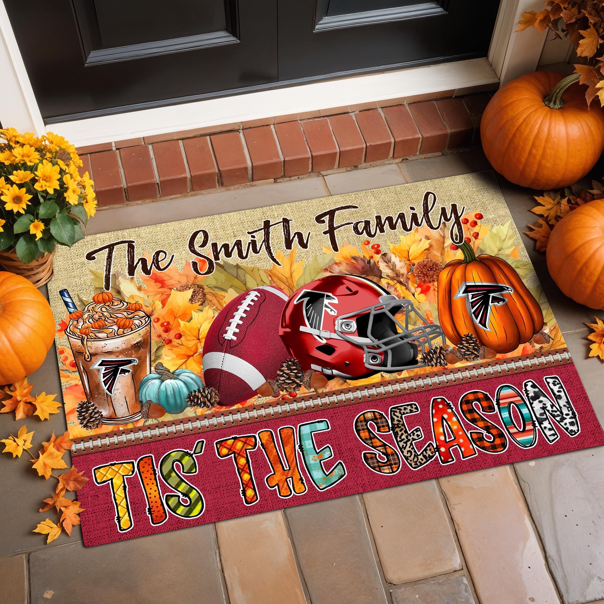 Atlanta Falcons Doormat Custom Your Family Name, Sport Doormat, Sport Gifts For Fan, Home Decorations ETRG-60162