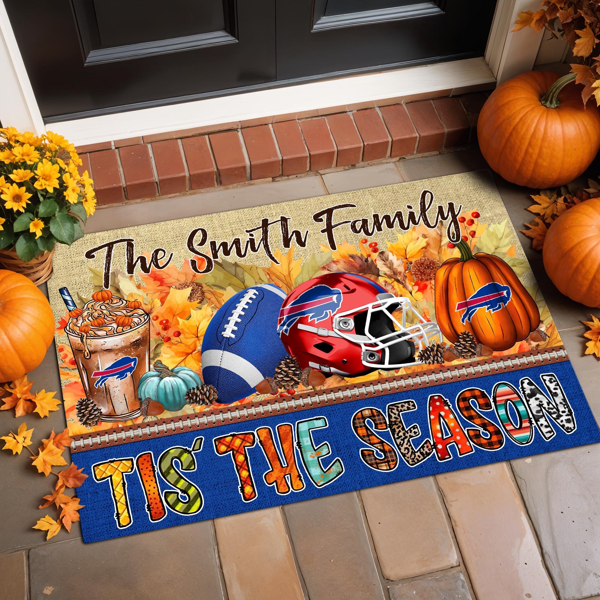 Buffalo Bills Doormat Custom Your Family Name, Sport Doormat, Sport Gifts For Fan, Home Decorations ETRG-60162