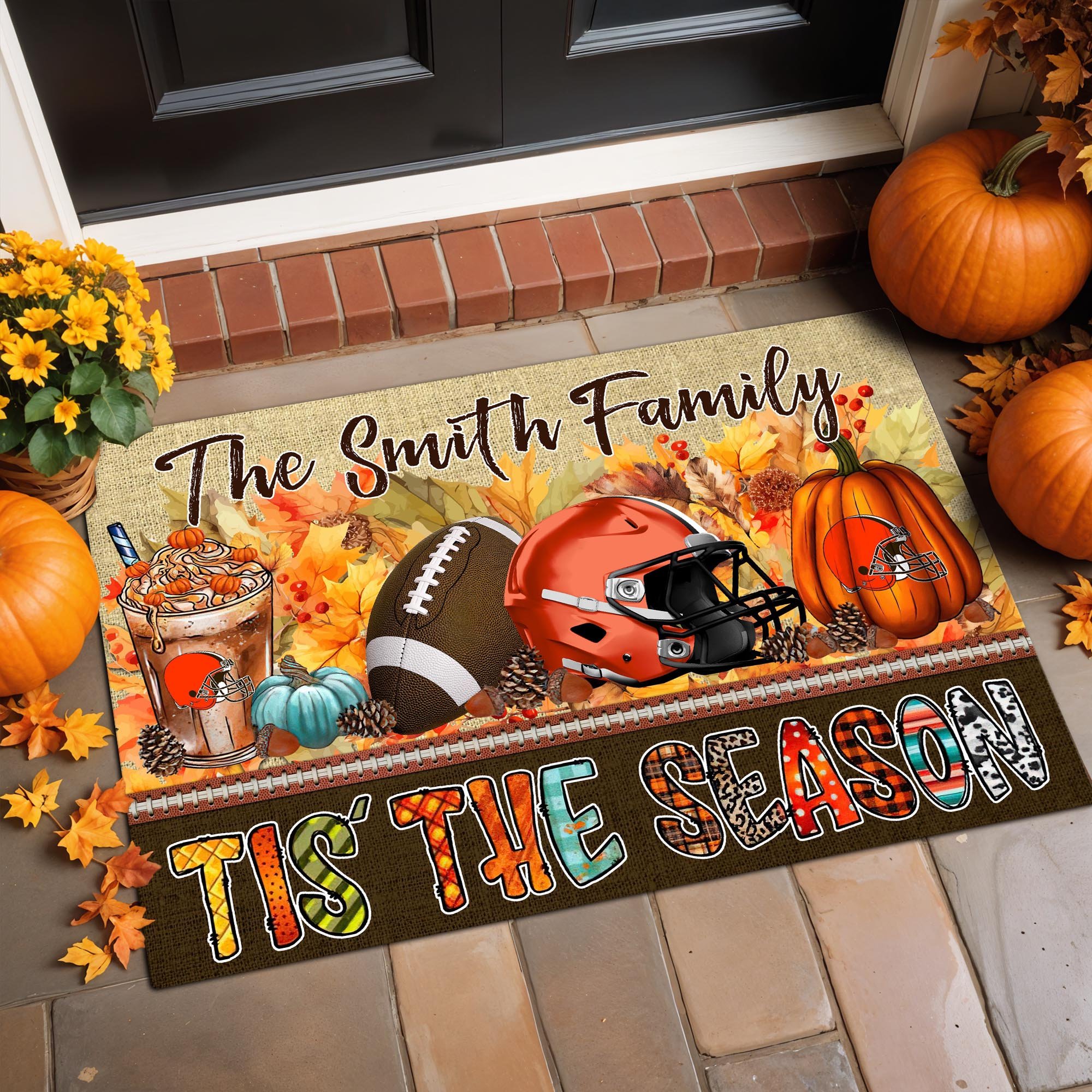 Cleveland Browns Doormat Custom Your Family Name, Sport Doormat, Sport Gifts For Fan, Home Decorations ETRG-60162