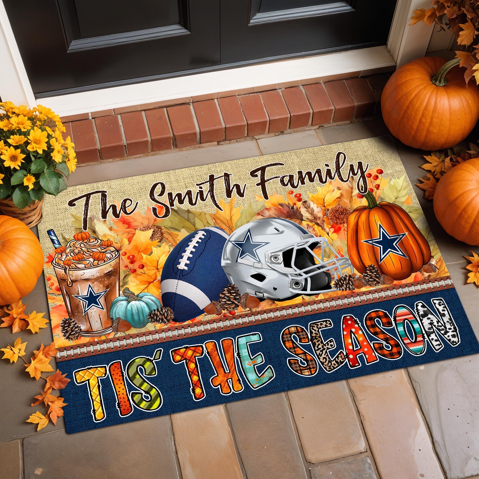 Dallas Cowboys Doormat Custom Your Family Name, Sport Doormat, Sport Gifts For Fan, Home Decorations ETRG-60162