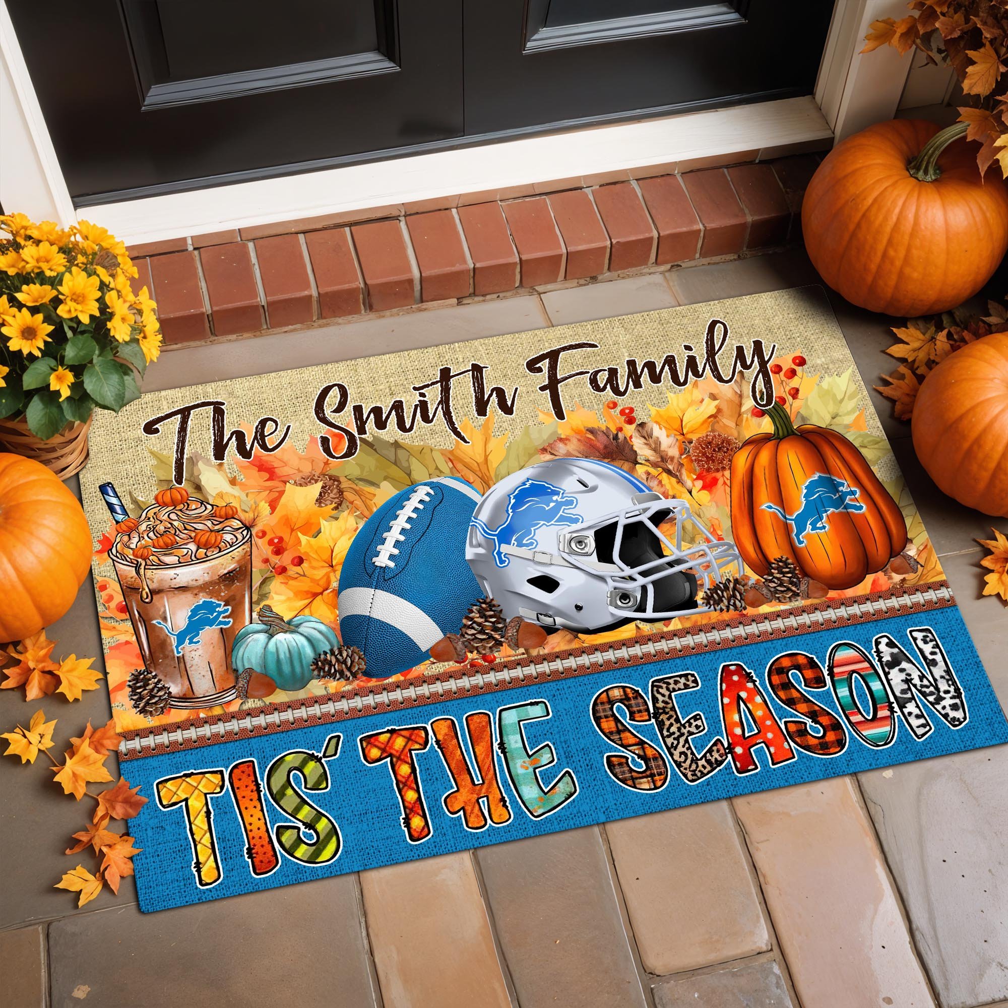 Detroit Lions Doormat Custom Your Family Name, Sport Doormat, Sport Gifts For Fan, Home Decorations ETRG-60162