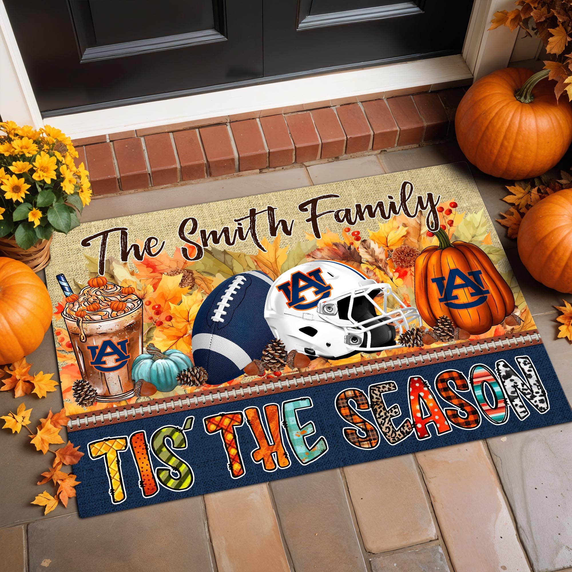 Auburn Tigers Doormat Custom Your Family Name, Sport Doormat, Sport Gifts For Fan, Home Decorations ETRG-60206