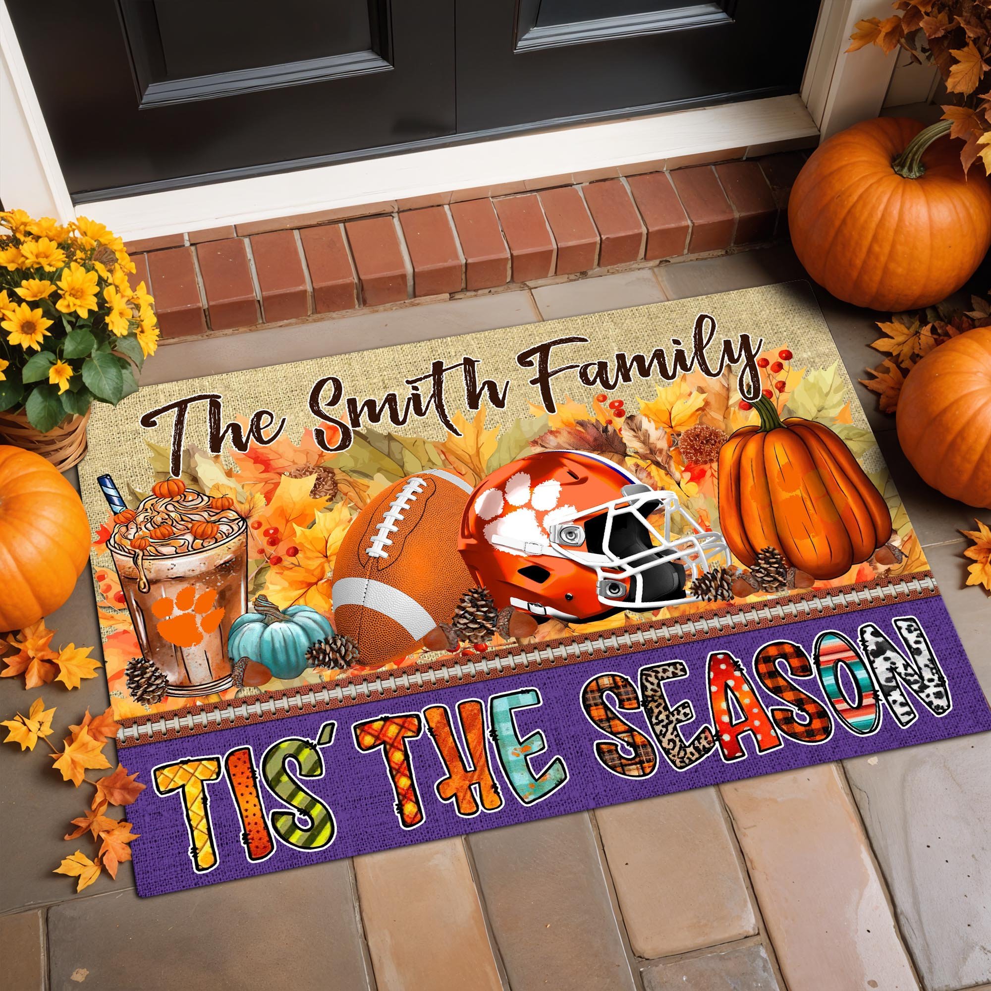 Clemson Tigers Doormat Custom Your Family Name, Sport Doormat, Sport Gifts For Fan, Home Decorations ETRG-60206