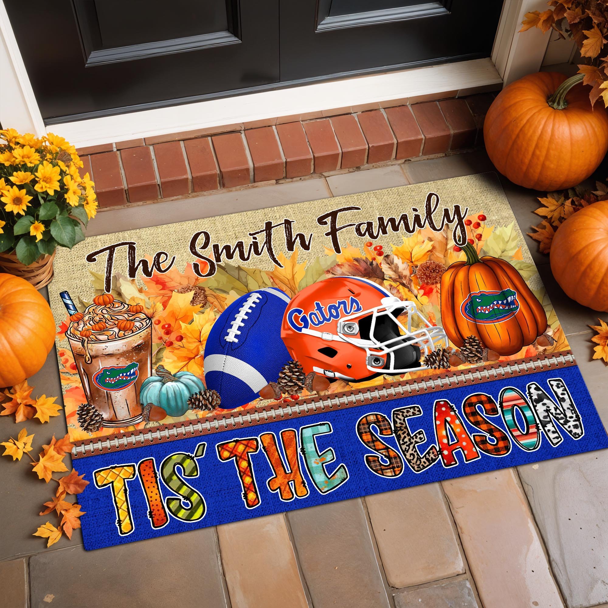 Florida Gators Doormat Custom Your Family Name, Sport Doormat, Sport Gifts For Fan, Home Decorations ETRG-60206