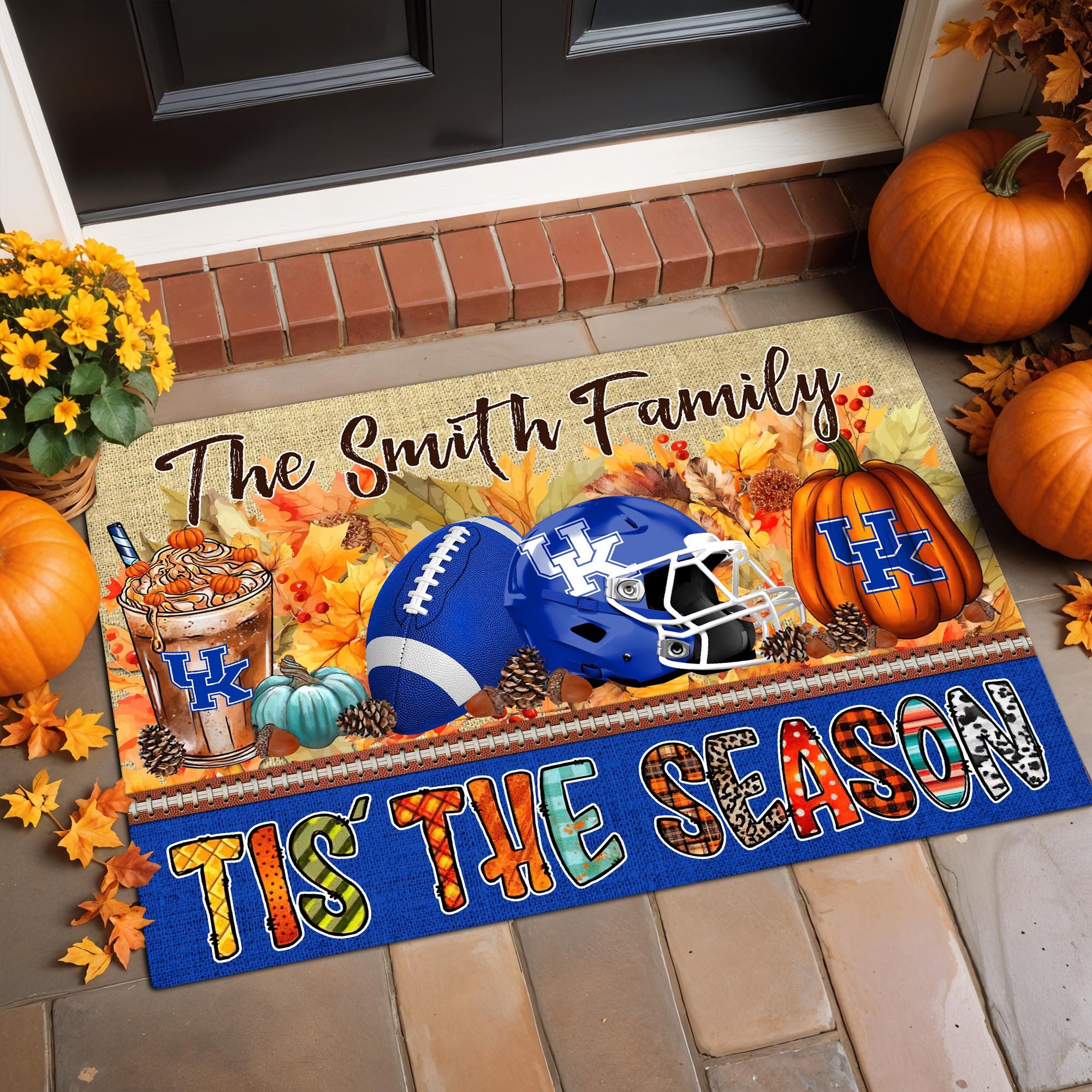 Kentucky Wildcats Doormat Custom Your Family Name, Sport Doormat, Sport Gifts For Fan, Home Decorations ETRG-60206