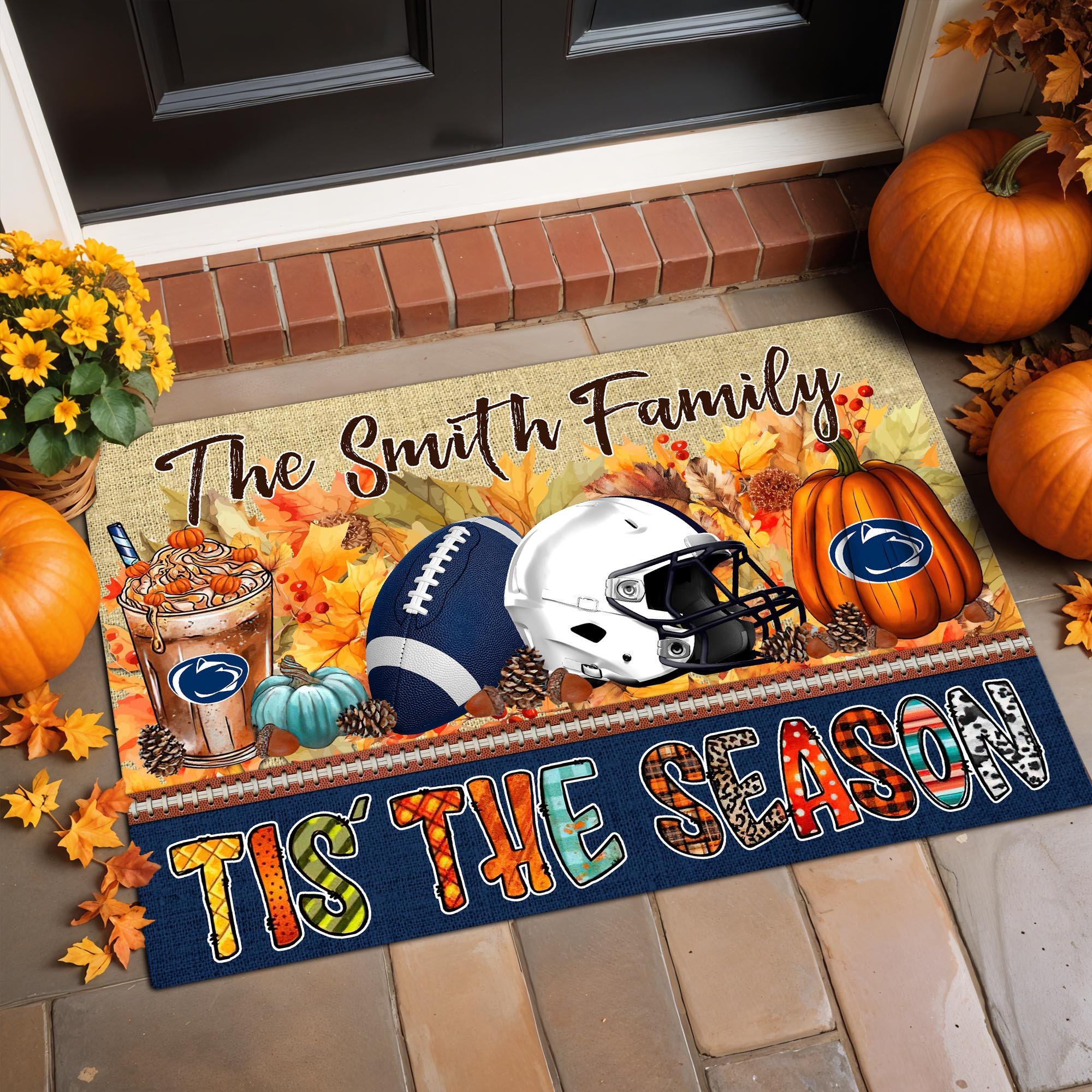 Penn State Nittany Lions Doormat Custom Your Family Name, Sport Doormat, Sport Gifts For Fan, Home Decorations ETRG-60206