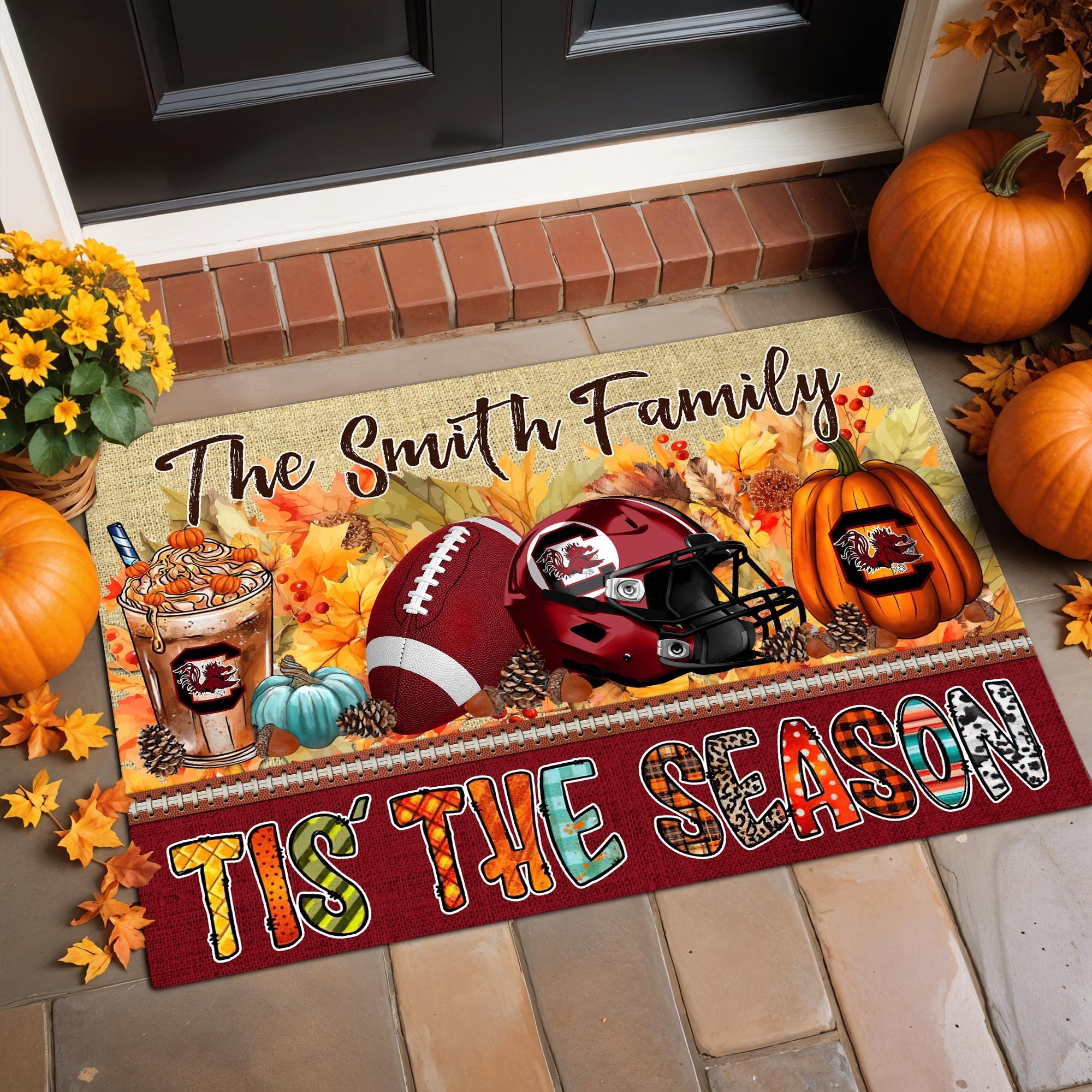 South Carolina Gamecocks Doormat Custom Your Family Name, Sport Doormat, Sport Gifts For Fan, Home Decorations ETRG-60206