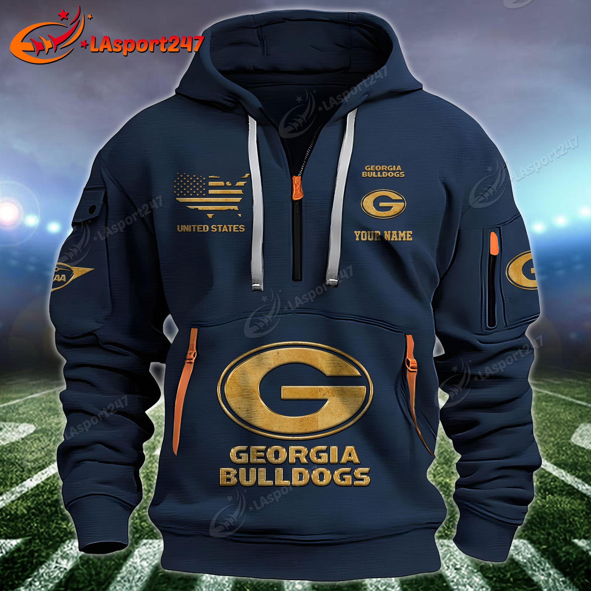 Georgia Bulldogs Hoodie Shirt Custom Your Name, Sport Hoodie Shirt, FootBall Fan Gifts EHIVM-60354