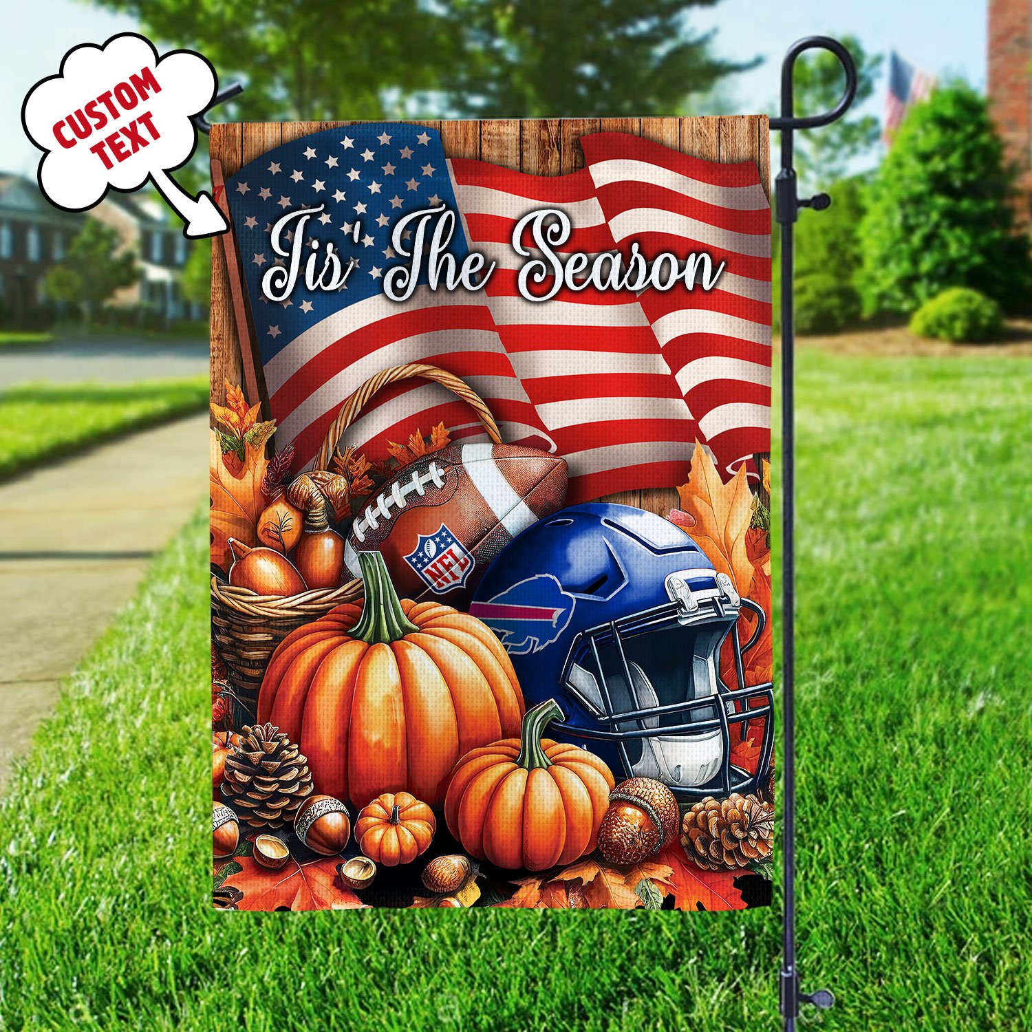 Buffalo Bills Custom Text on Garden Flag 60429