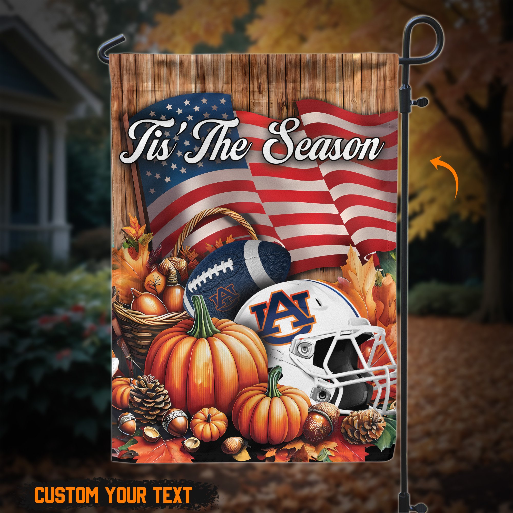 Auburn Tigers Custom text on garden flag 60527