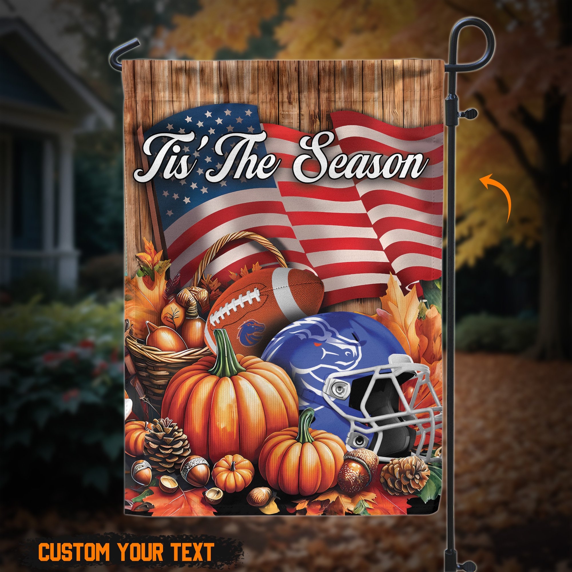 Boise State Broncos Custom text on garden flag 60527