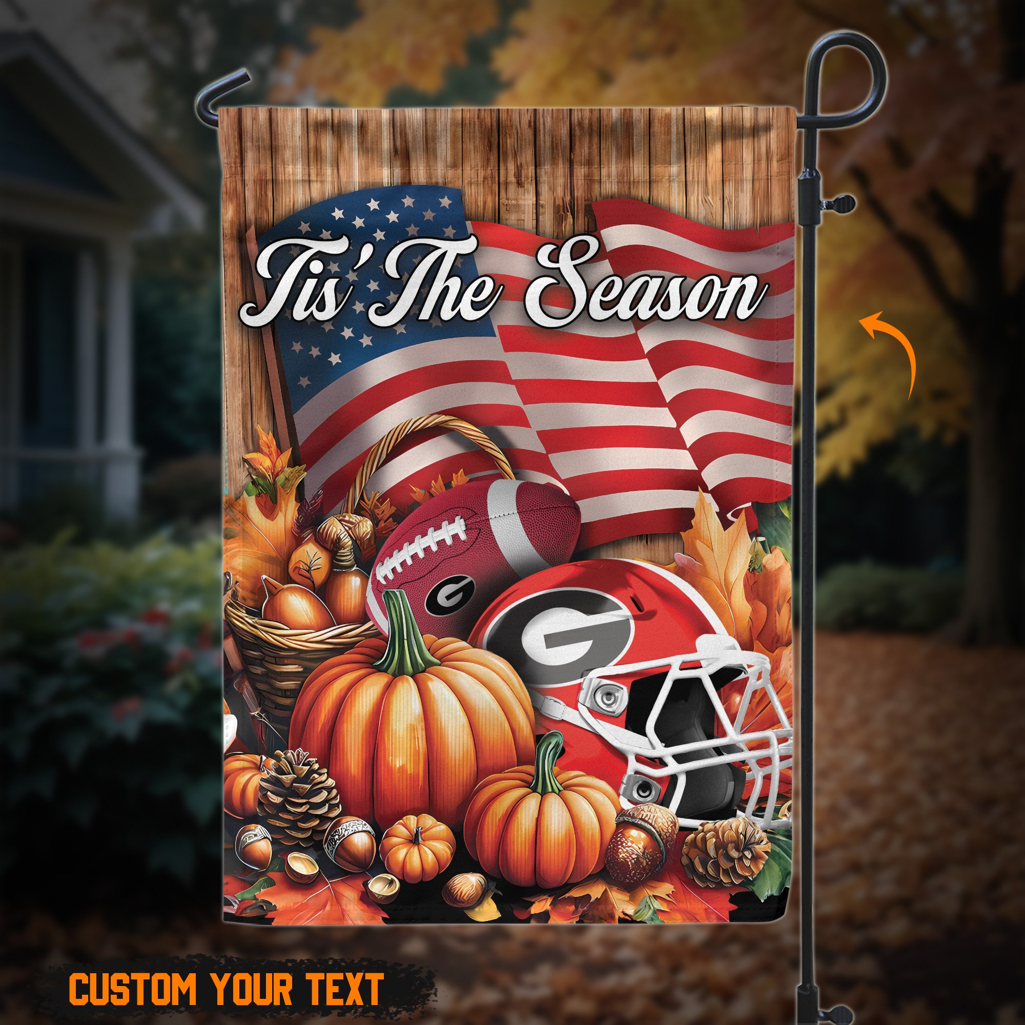 Georgia Bulldogs Custom text on garden flag 60527