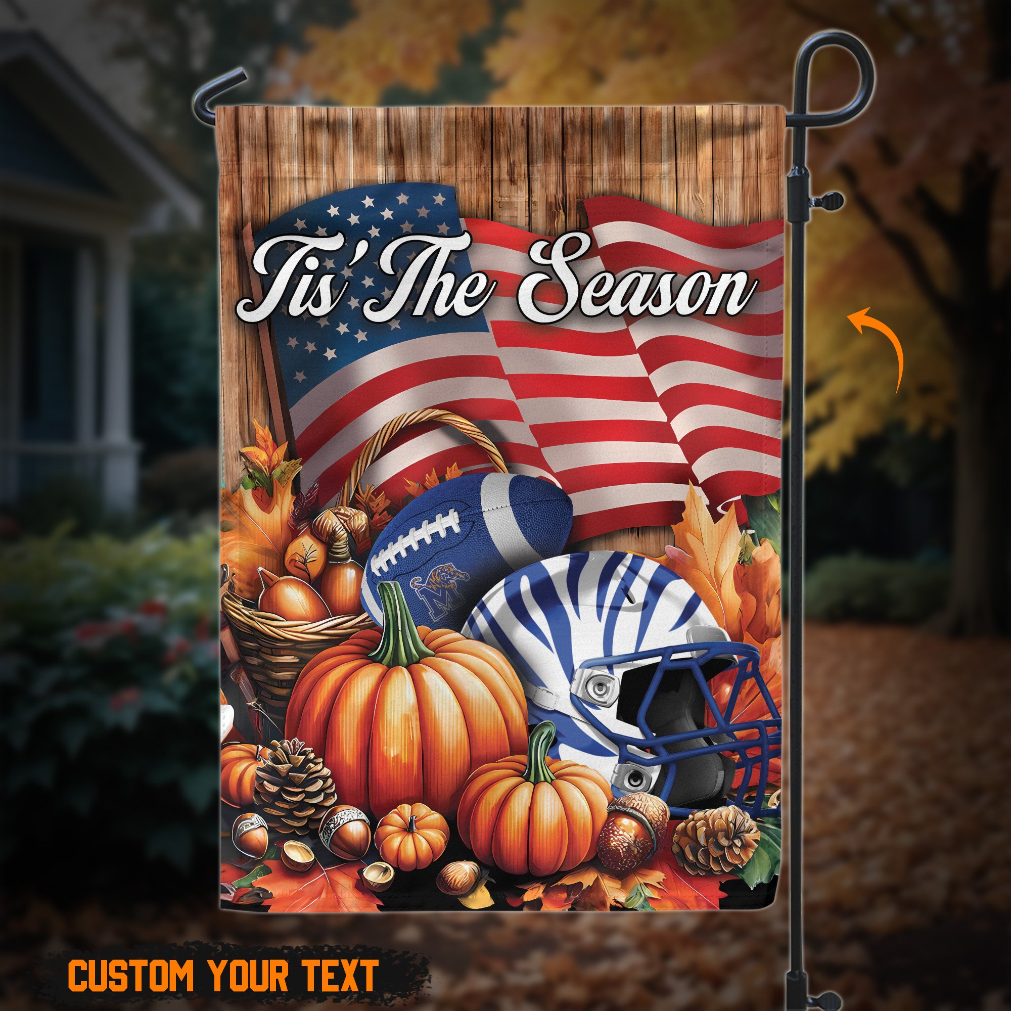 Memphis Tigers Custom text on garden flag 60527