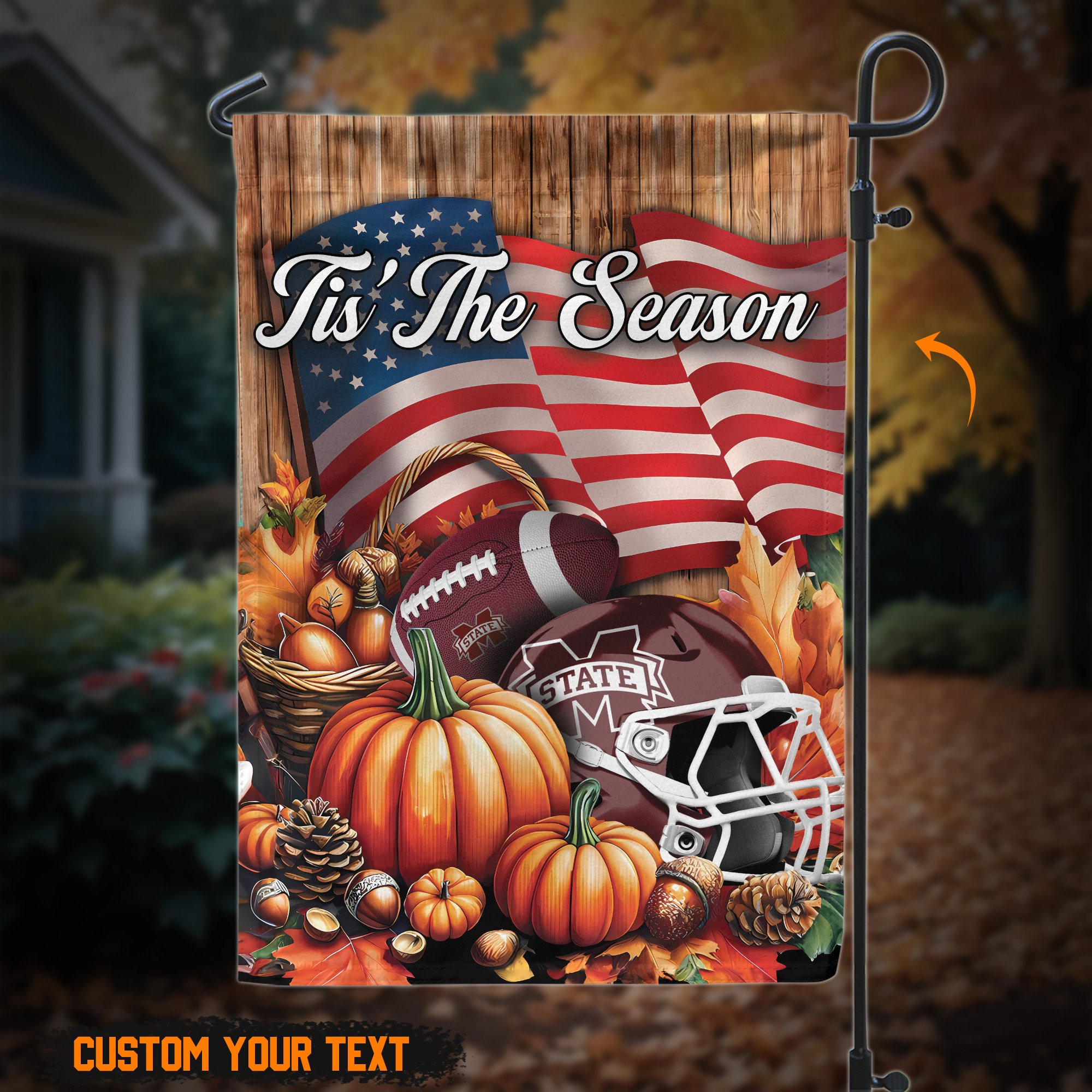 Mississippi State Bulldogs Custom text on garden flag 60527