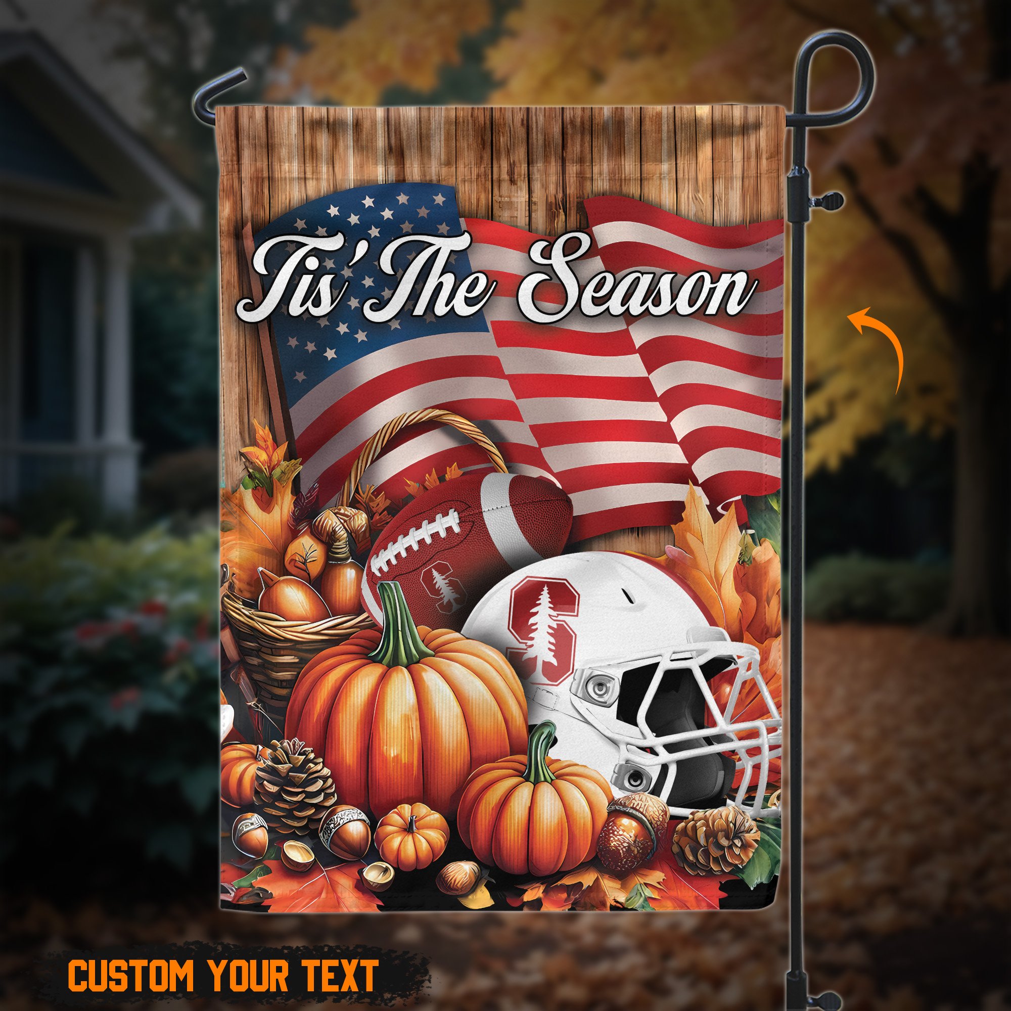 Stanford Cardinal Custom text on garden flag 60527