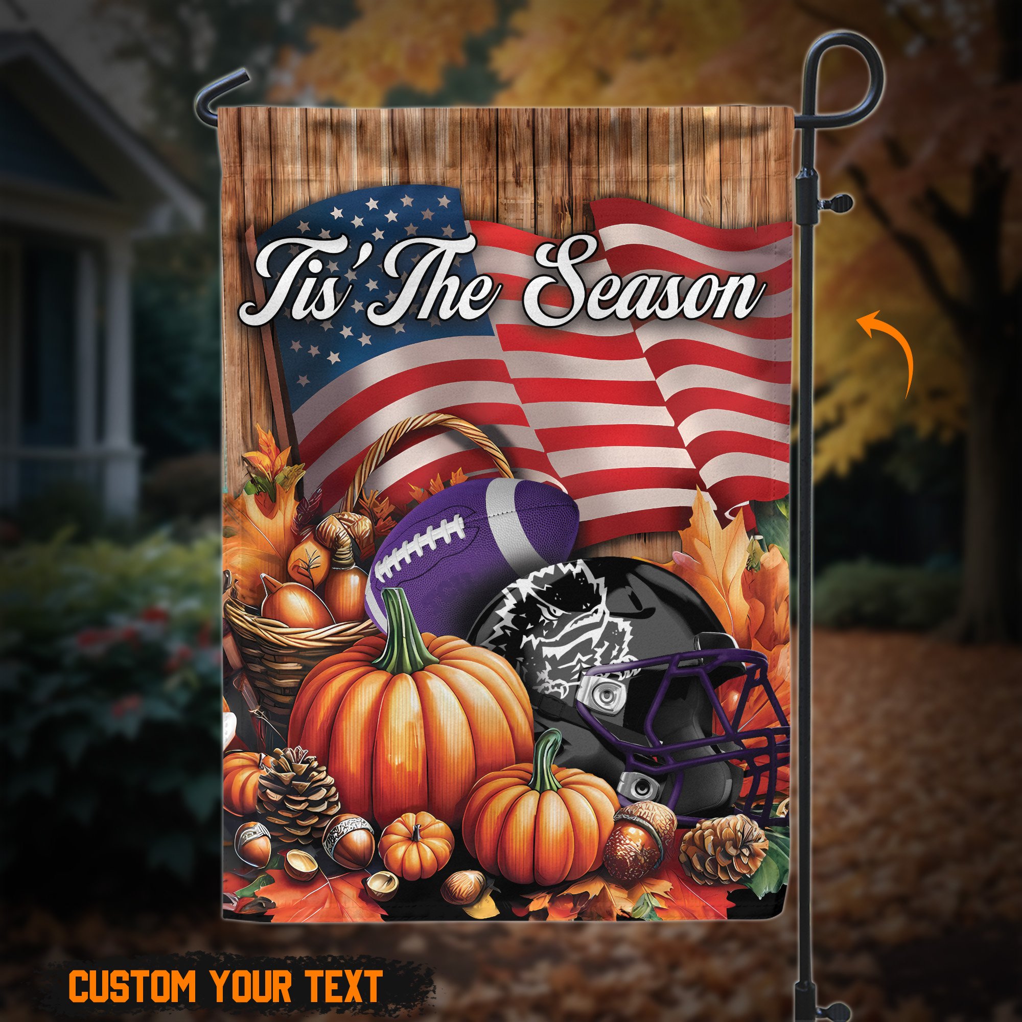 TCU Horned Frogs Custom text on garden flag 60527