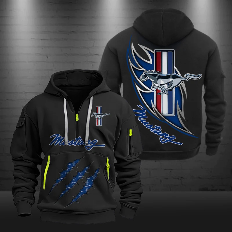 Ford-Mustang Zip Hoodie Multicolor 60558