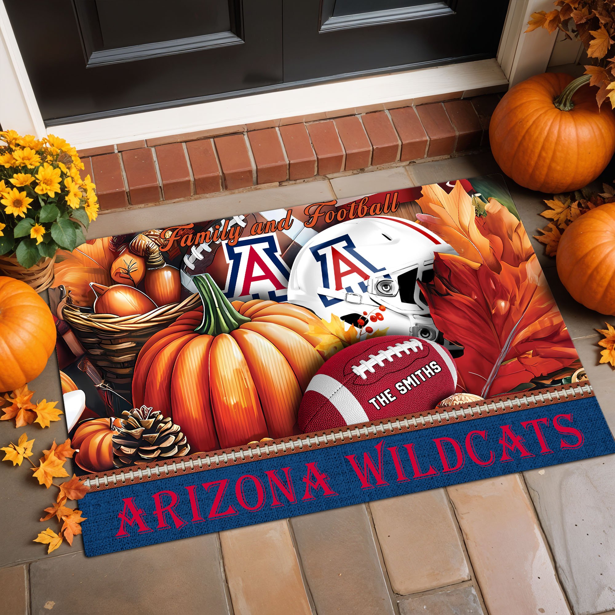 Arizona Wildcats Doormat Custom Family Name And Your Quotes, Home Decor 60569