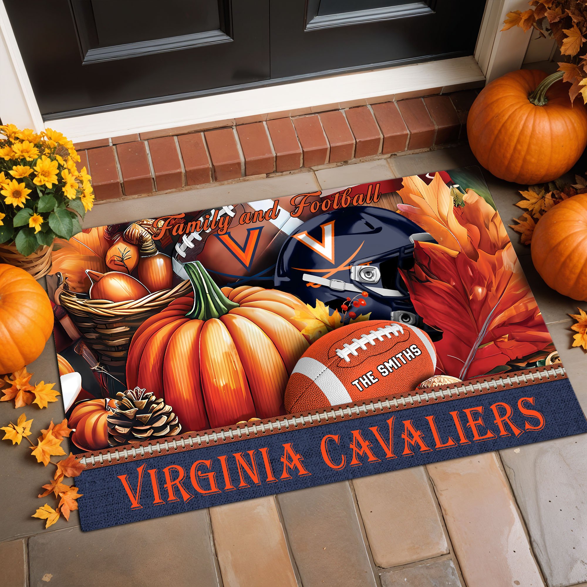 Virginia Cavaliers Doormat Custom Family Name And Your Quotes, Home Decor 60569