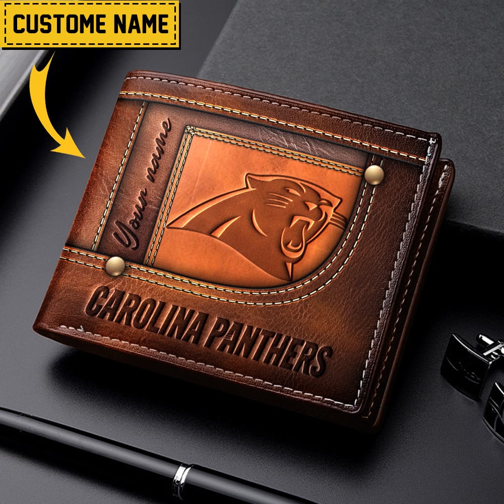 Carolina Panthers Leather Wallet CustomCu 60656