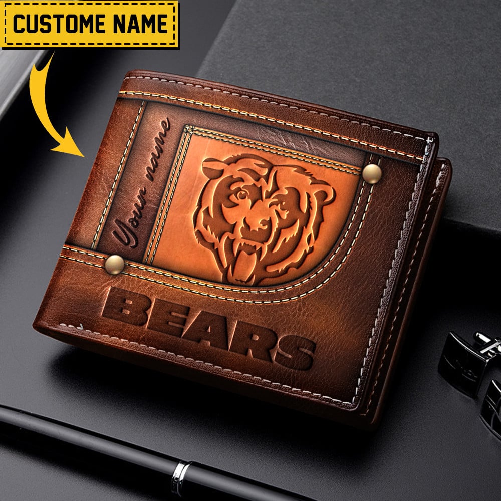 Chicago Bears Leather Wallet CustomCu 60656