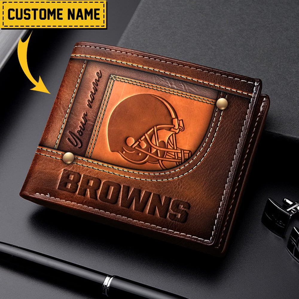 Cleveland Browns Leather Wallet CustomCu 60656