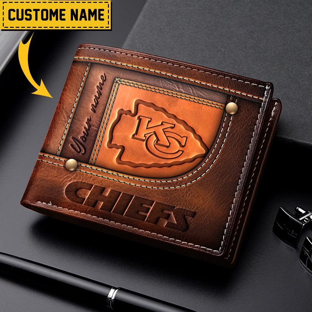 Kansas City Chiefs Leather Wallet CustomCu 60656