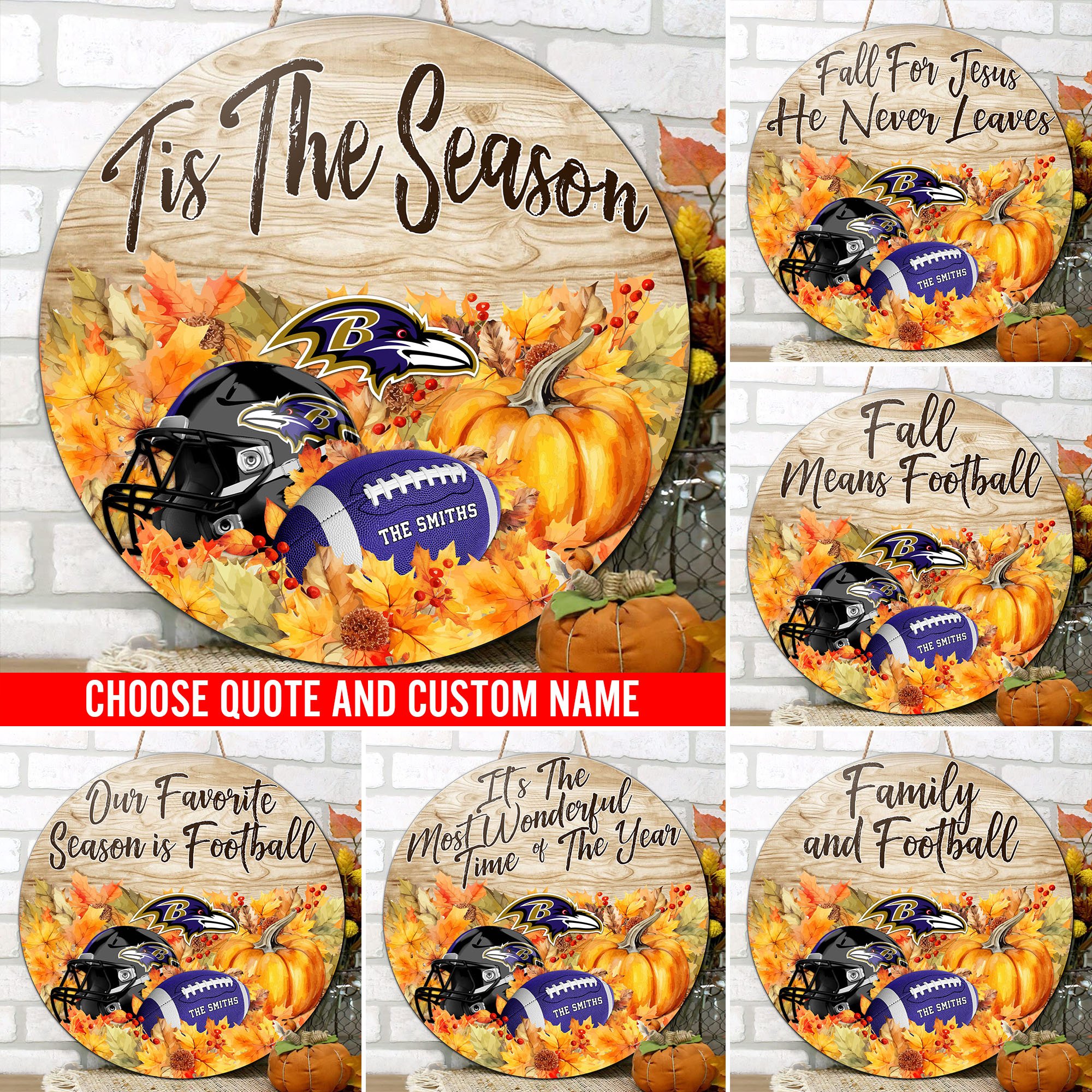 Baltimore Ravens Shape Wooden Sign Custom Name And Choose Quotes, Sport Team Sign For Fans, Wall Hanging ETRG-60625