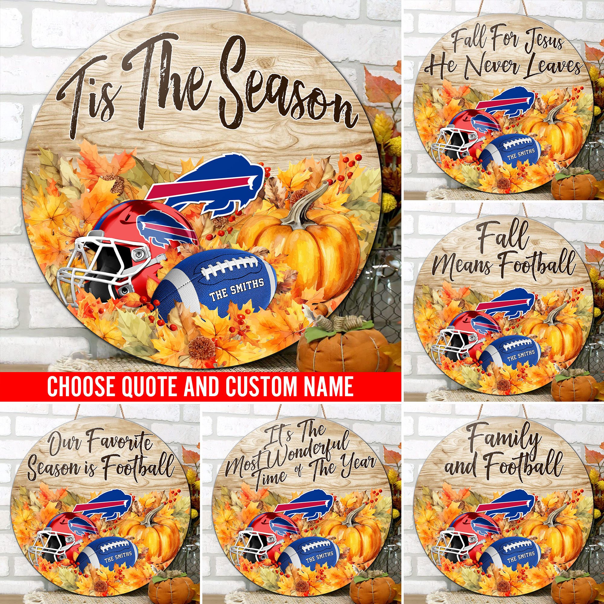 Buffalo Bills Shape Wooden Sign Custom Name And Choose Quotes, Sport Team Sign For Fans, Wall Hanging ETRG-60625