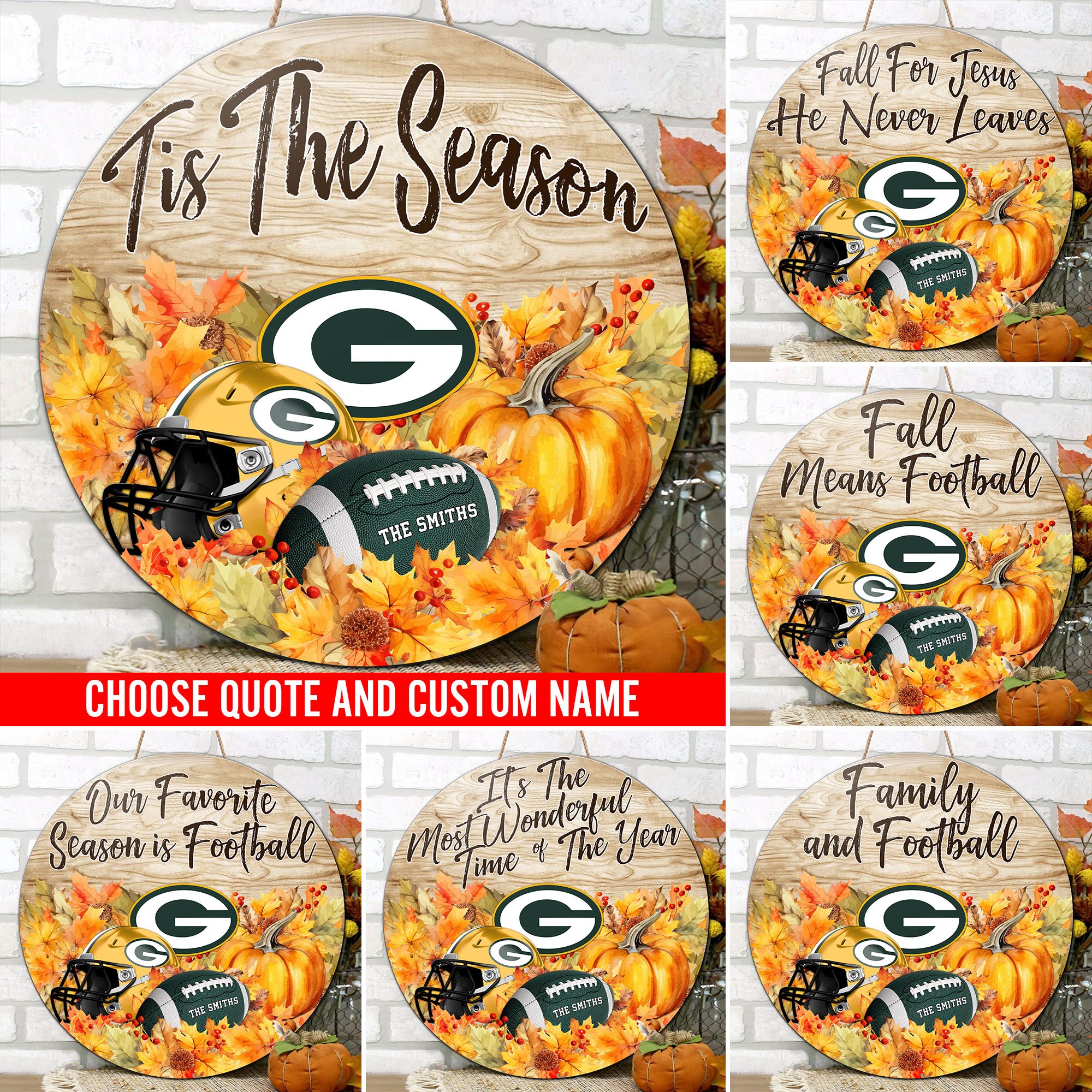 Green Bay Packers Shape Wooden Sign Custom Name And Choose Quotes, Sport Team Sign For Fans, Wall Hanging ETRG-60625