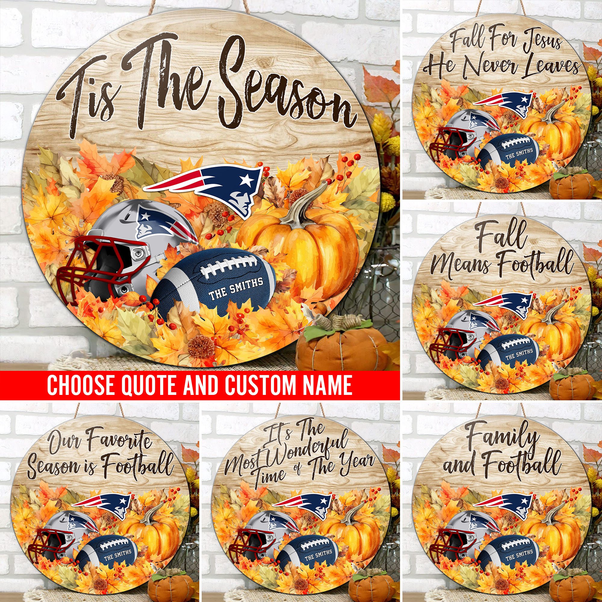 New England Patriots Shape Wooden Sign Custom Name And Choose Quotes, Sport Team Sign For Fans, Wall Hanging ETRG-60625