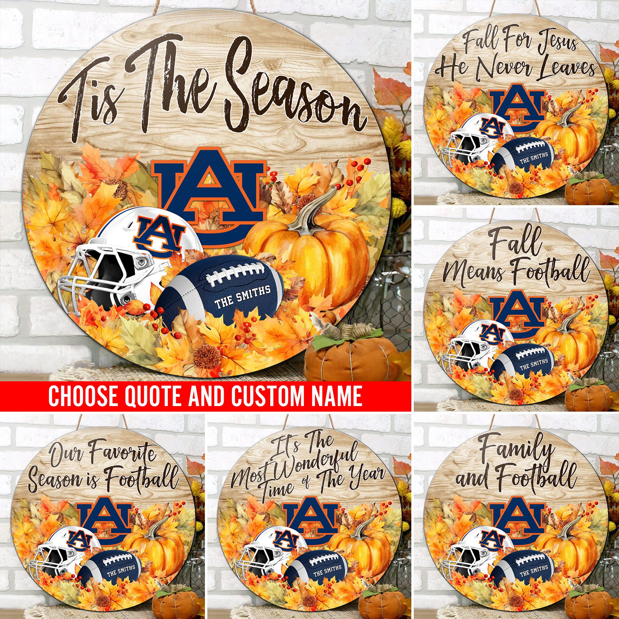 Auburn Tigers Shape Wooden Sign Custom Name And Choose Quotes, Sport Team Sign For Fans, Wall Hanging ETRG-60744