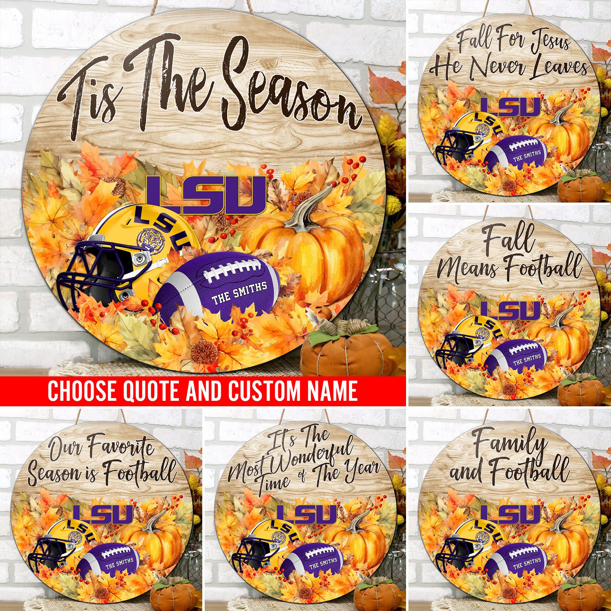 LSU TIGERS Shape Wooden Sign Custom Name And Choose Quotes, Sport Team Sign For Fans, Wall Hanging ETRG-60744